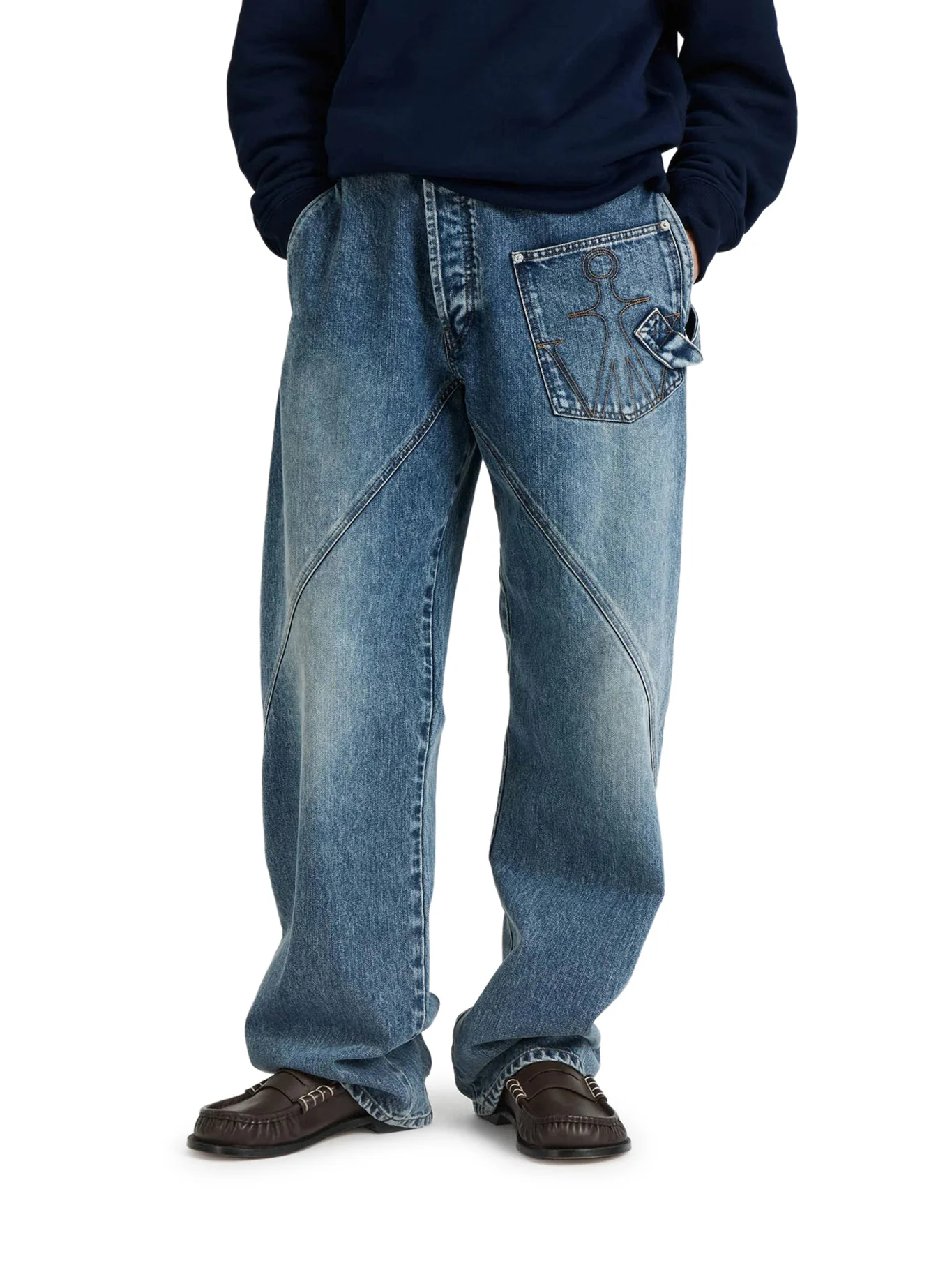 WORKWEAR JEANS WITH OFF-CENTRALIZED CLOSURE - Image 3