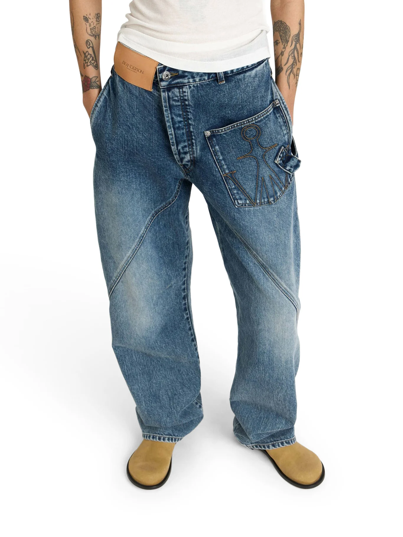 WORKWEAR JEANS WITH OFF-CENTRALIZED CLOSURE - Image 3