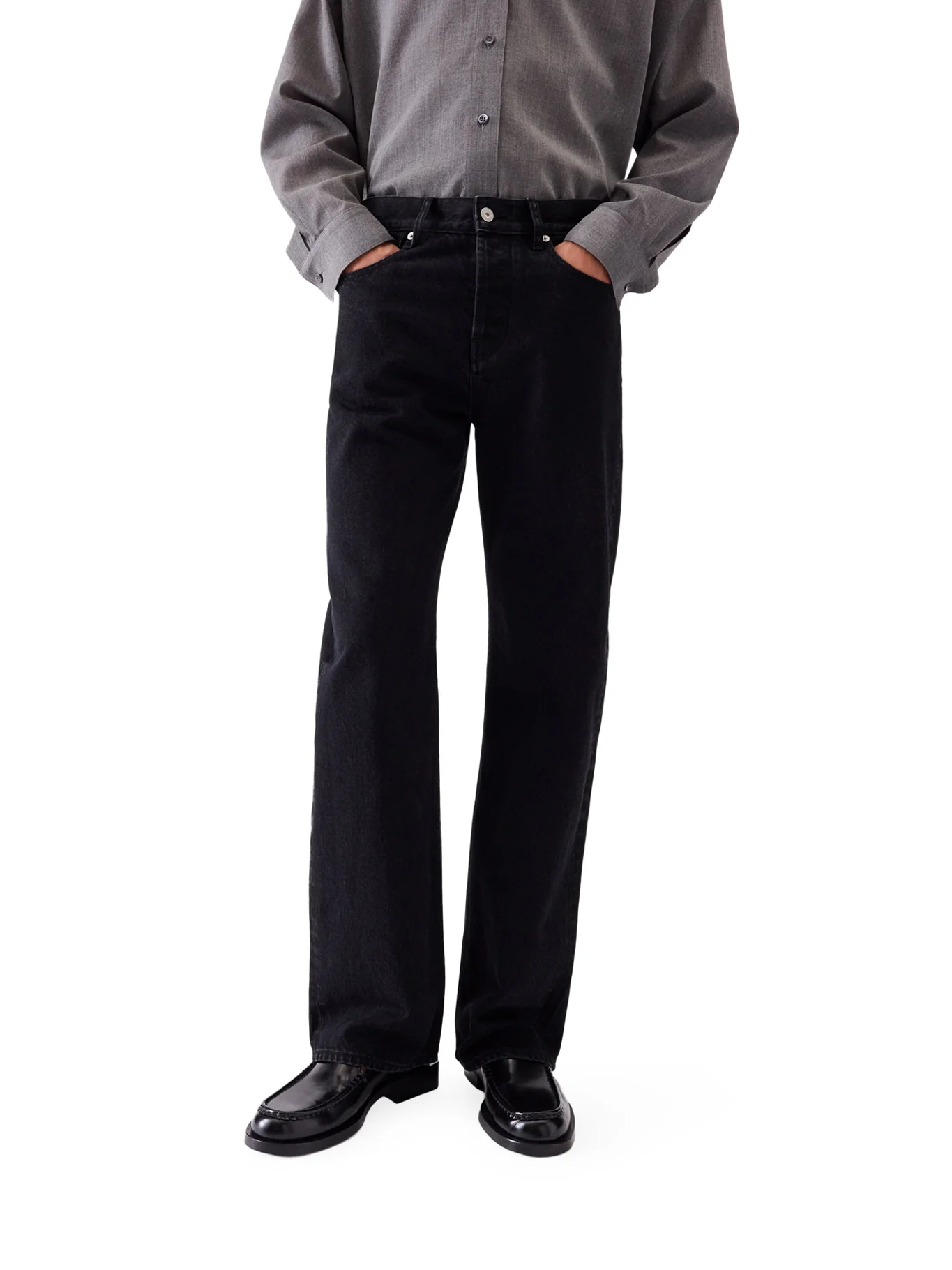 STRAIGHT PANTS IN DE-NÎMES DENIM - Image 3