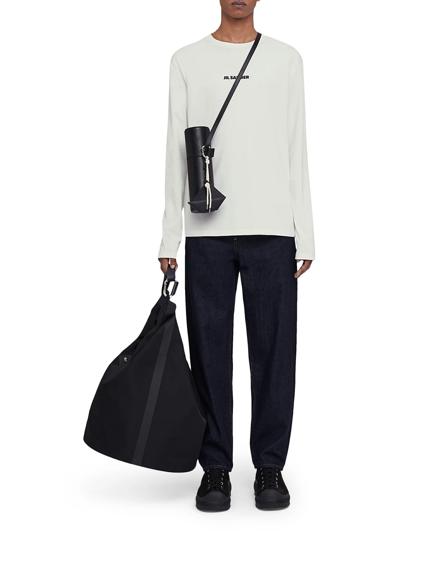 LONG SLEEVE T-SHIRT WITH ROUND NECK AND PRINTED LOGO ON THE CHEST - Image 2