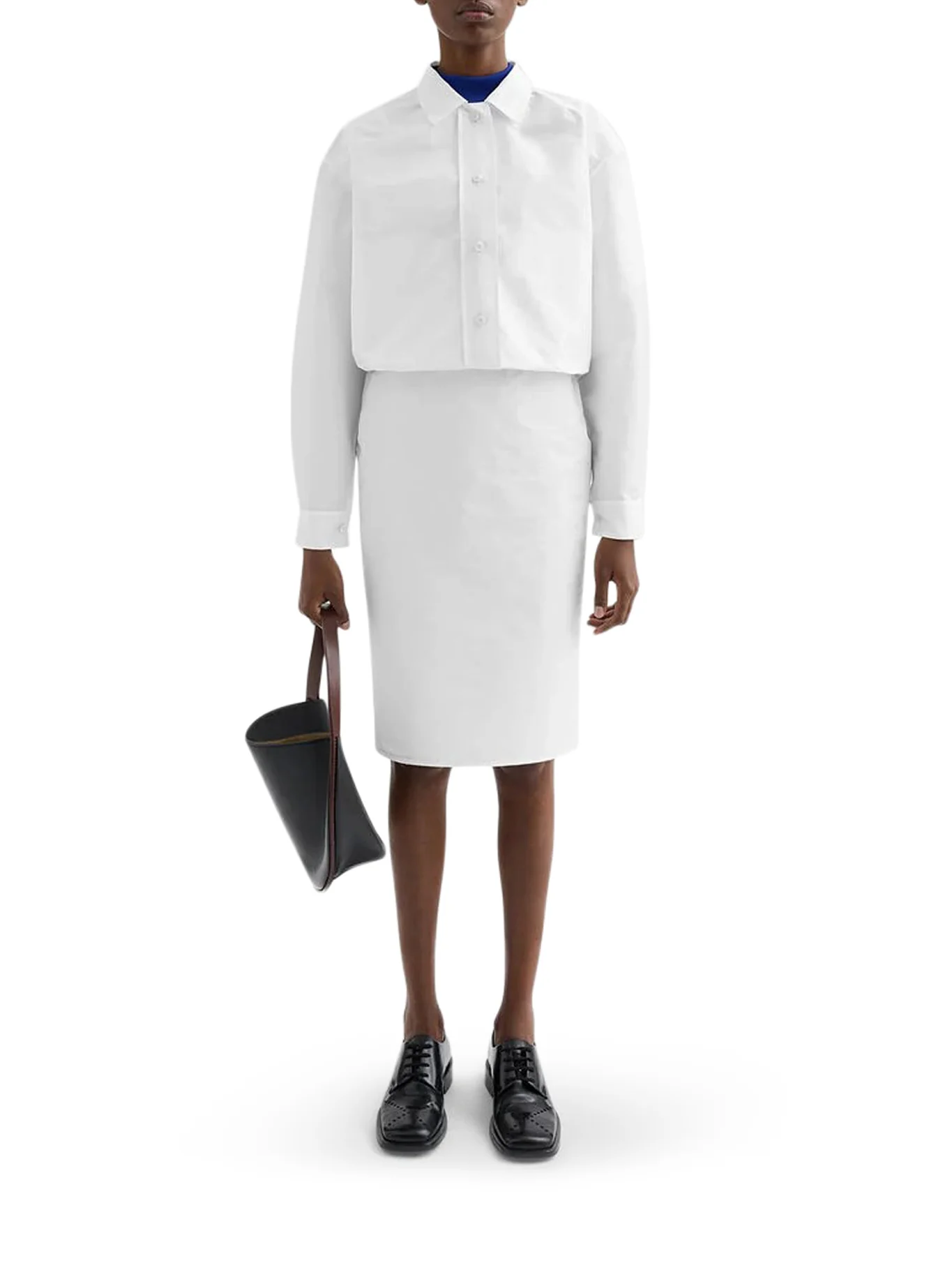 HIGH-WAISTED SKIRT IN TECHNICAL FABRIC - Image 2