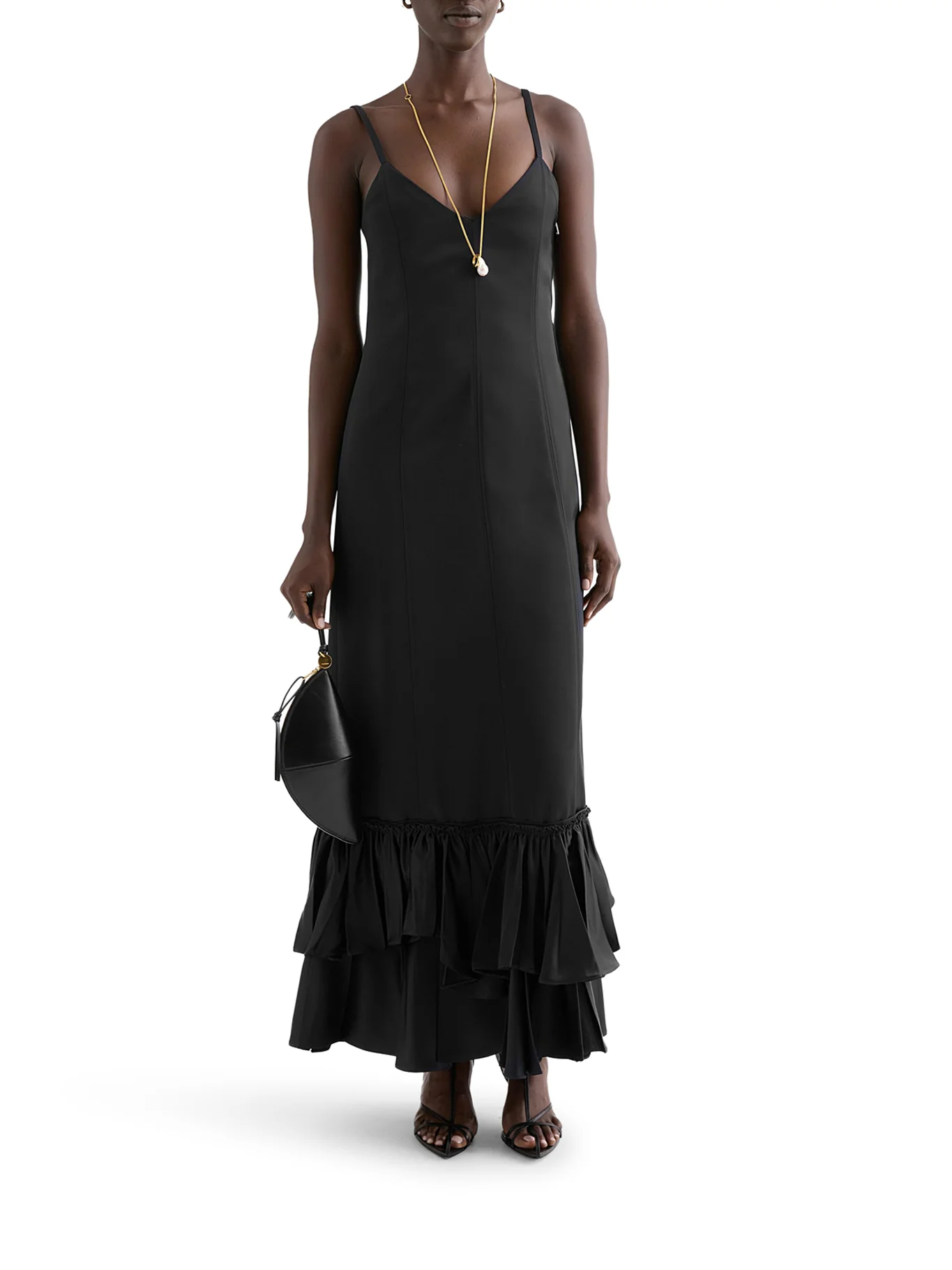 RUFFLED SILK BLEND DRESS - Image 2