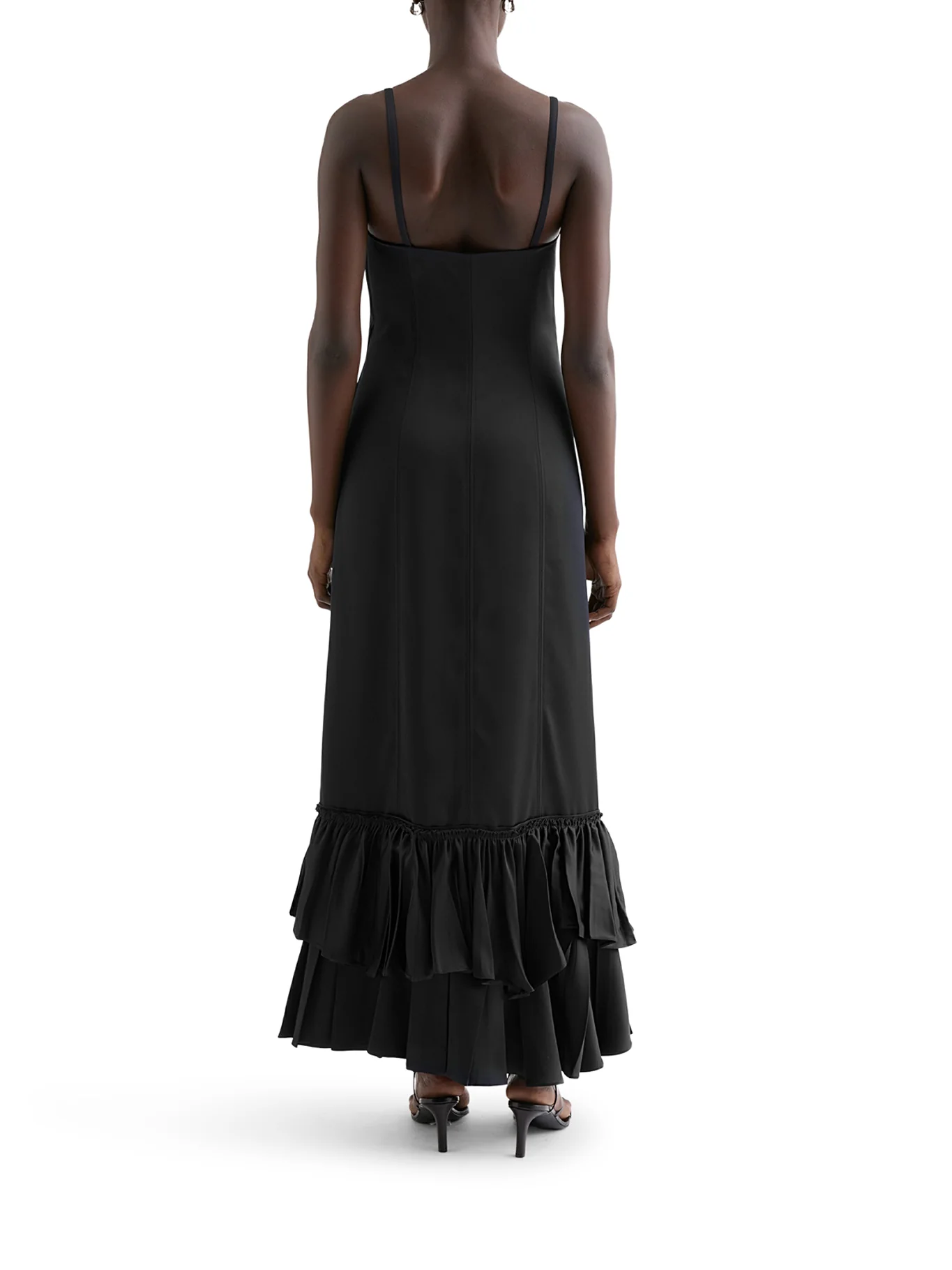 RUFFLED SILK BLEND DRESS - Image 3
