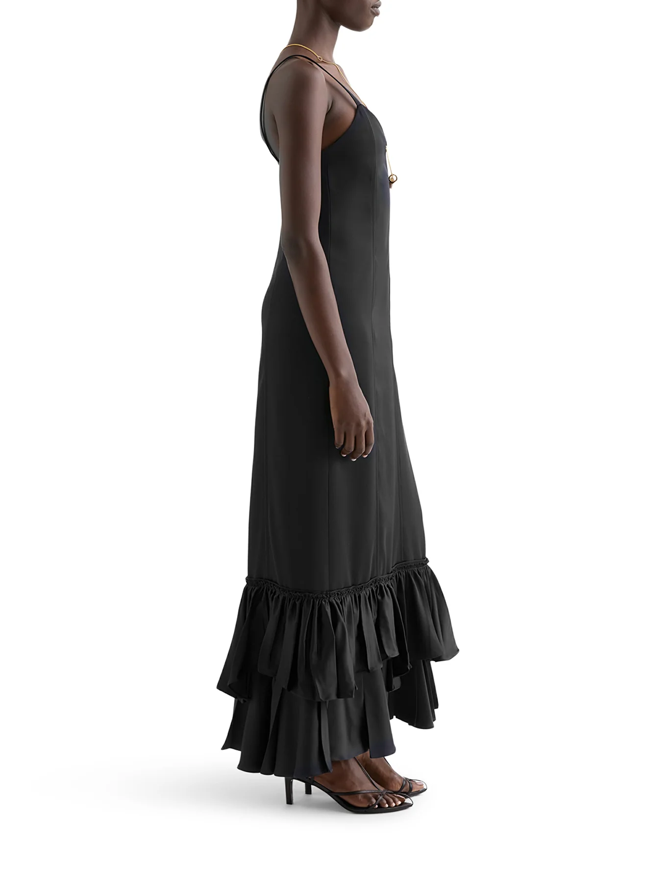 RUFFLED SILK BLEND DRESS - Image 4