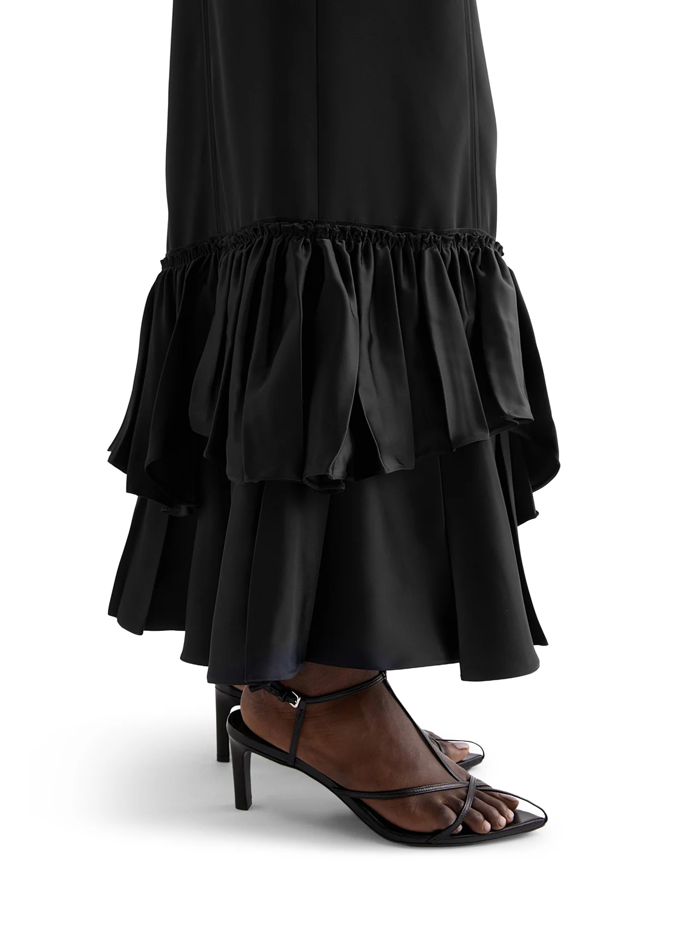 RUFFLED SILK BLEND DRESS - Image 5