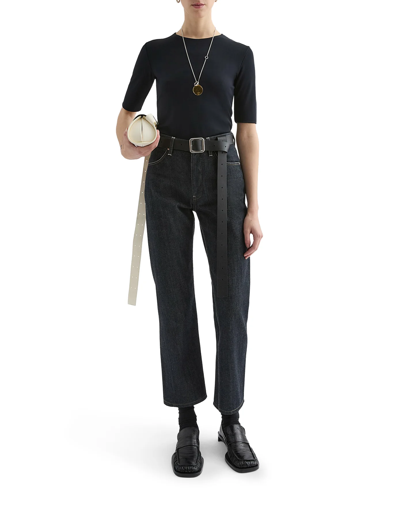 SHORT-SLEEVED CREPE T-SHIRT - Image 2