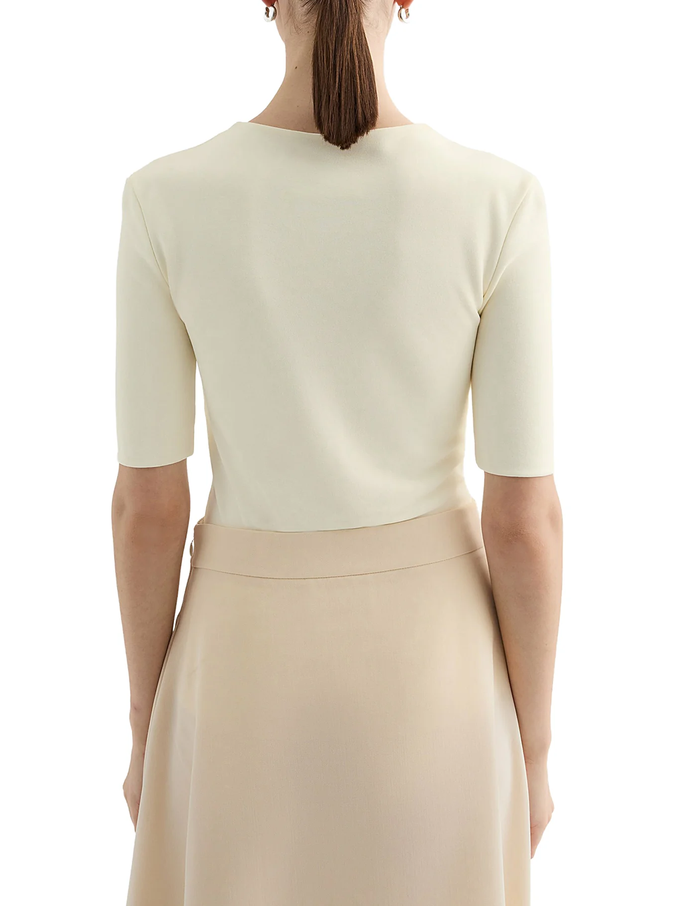 SHORT-SLEEVED CREPE T-SHIRT - Image 3