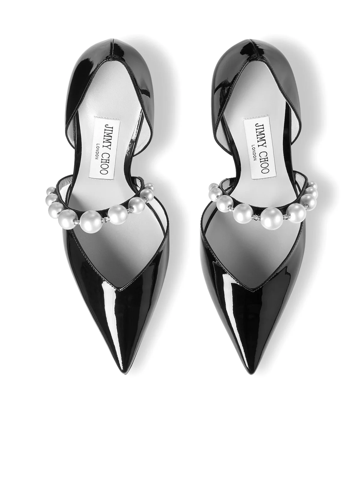 AURELIE 85 POINTED-TOE PATENT LEATHER DÉCOLLETÉ WITH PEARL DECORATION - Image 4