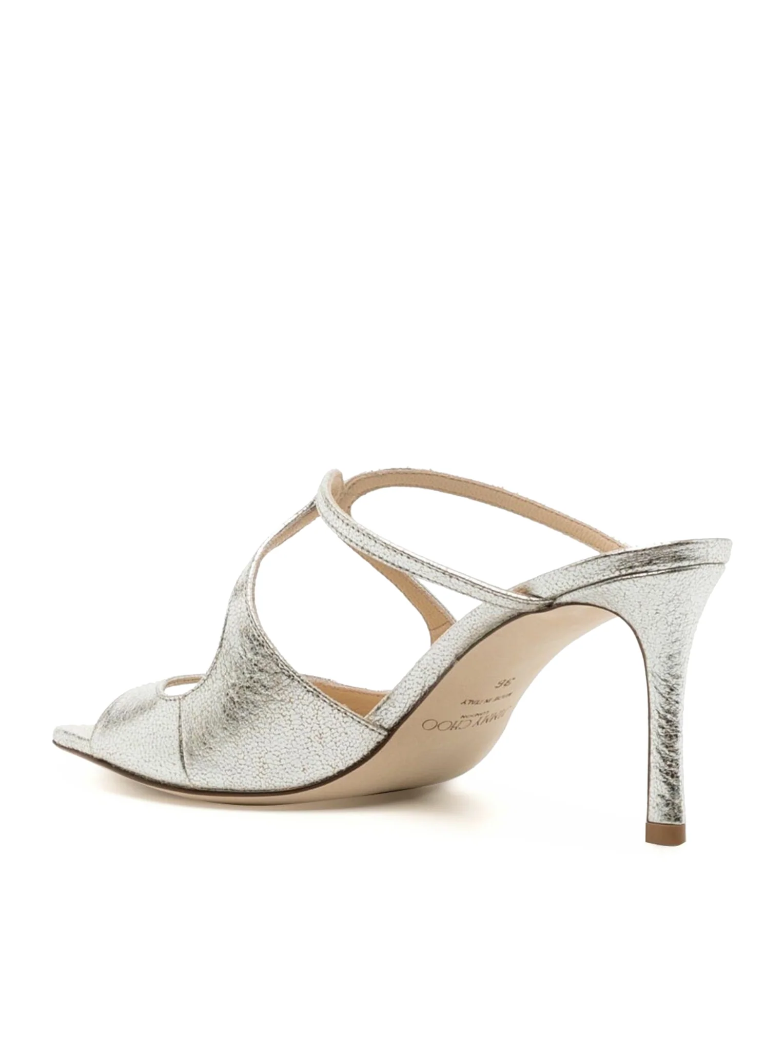 CHAMPAGNE LAMINATED LEATHER CLOGS - Image 3