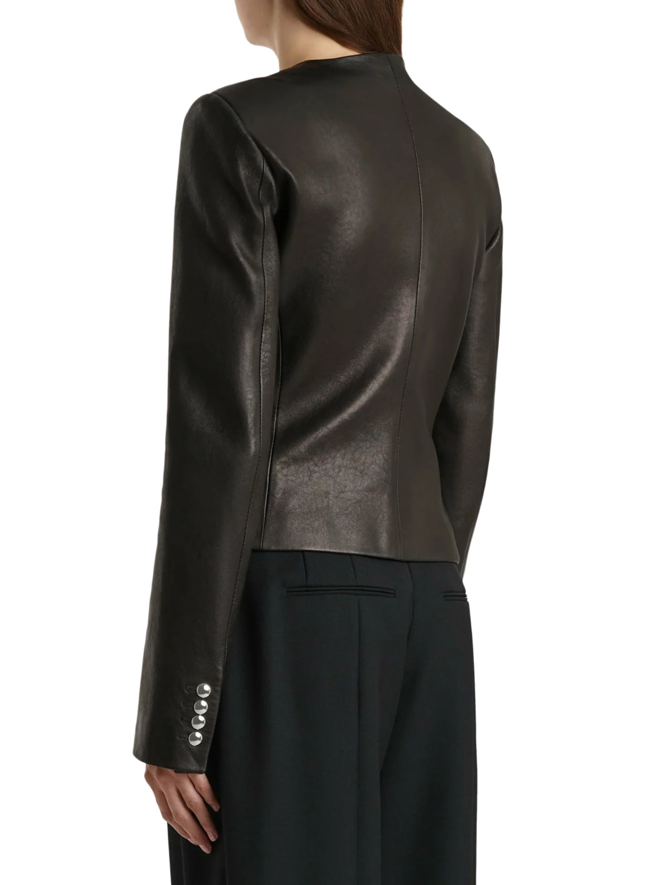 NARA LEATHER PEPLUS JACKET - Image 4
