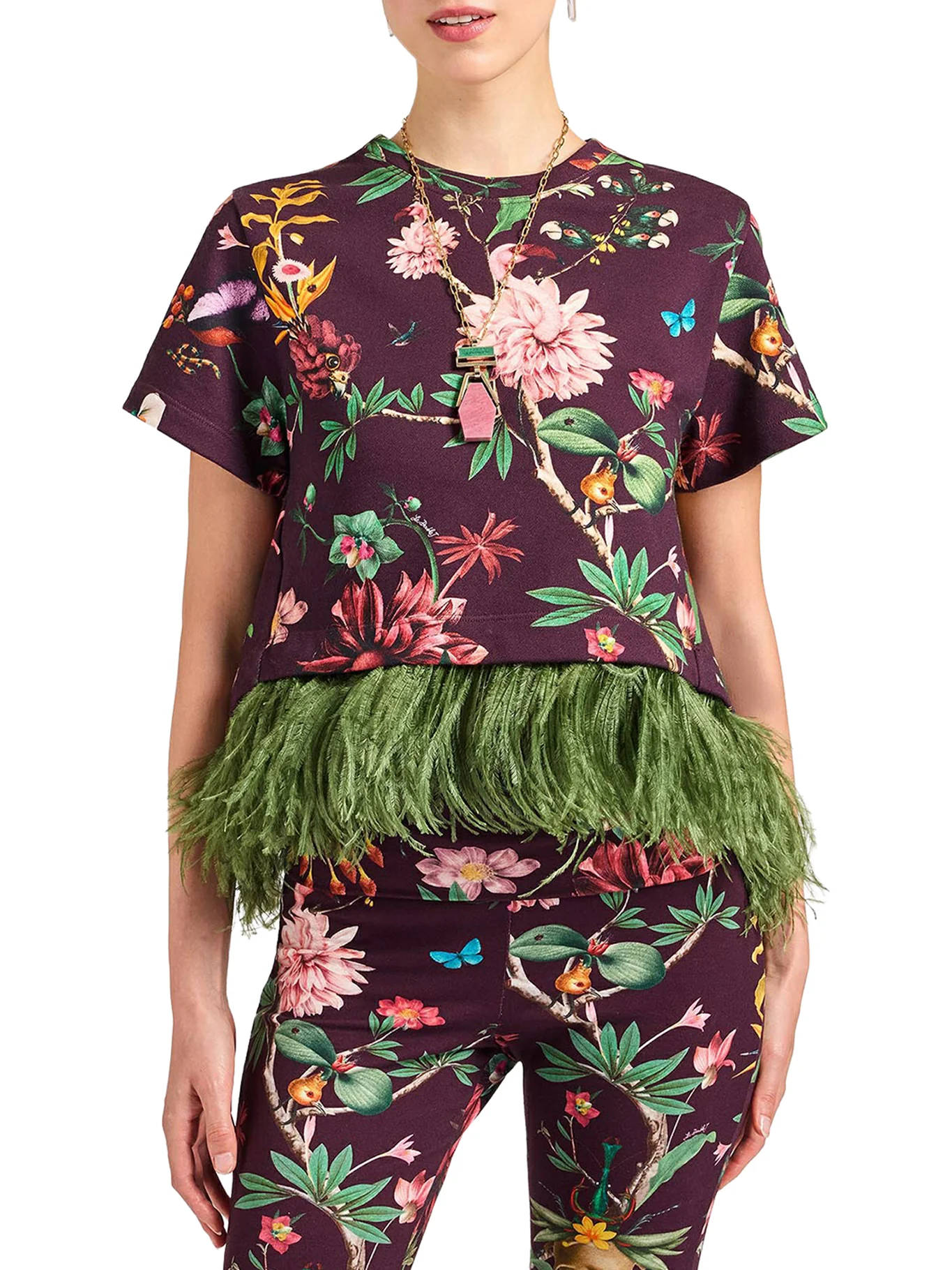 LA SCALA OSTRICH FEATHER T-SHIRT - Image 3