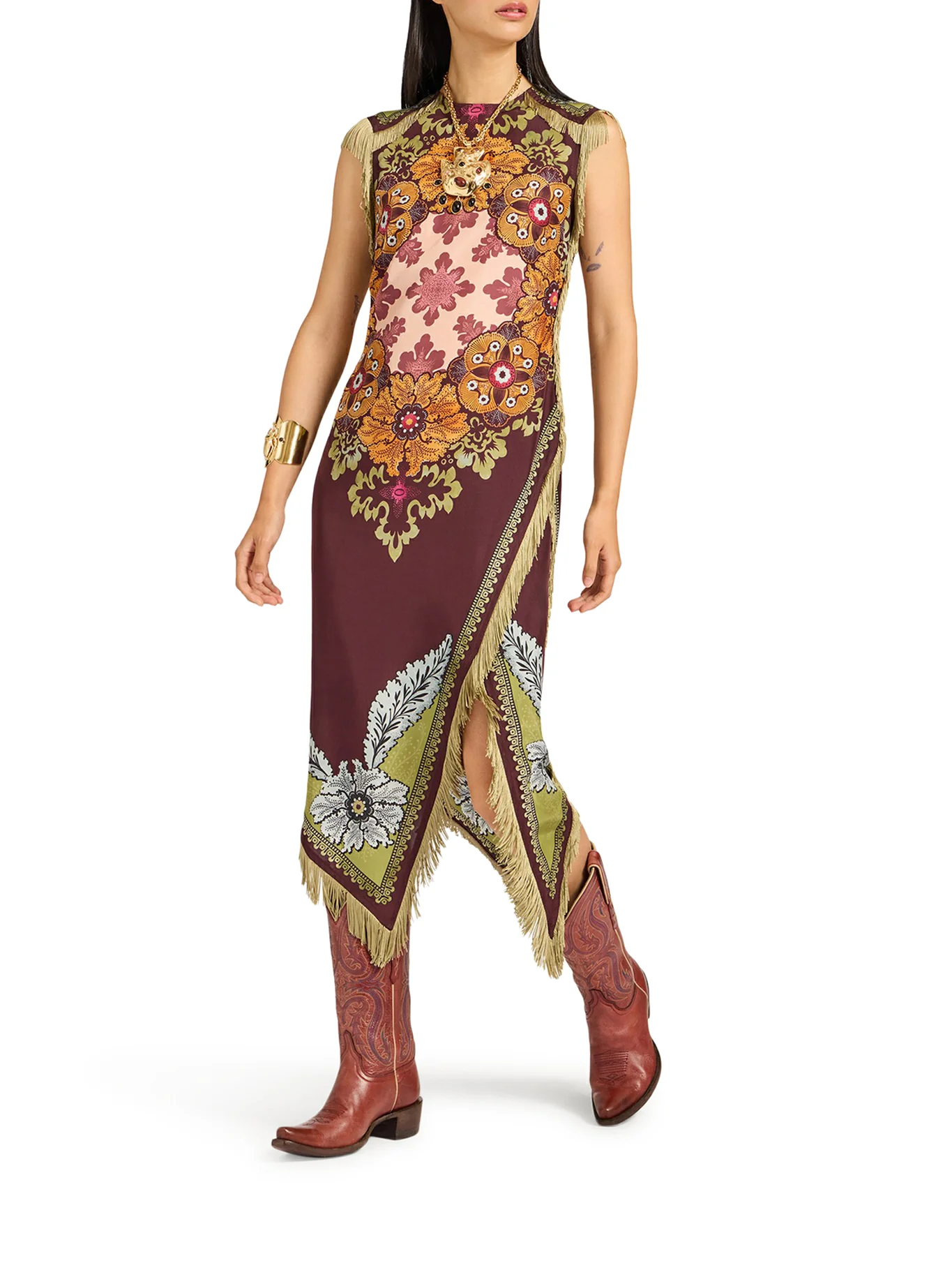 SILK SCARF DRESS - Image 2