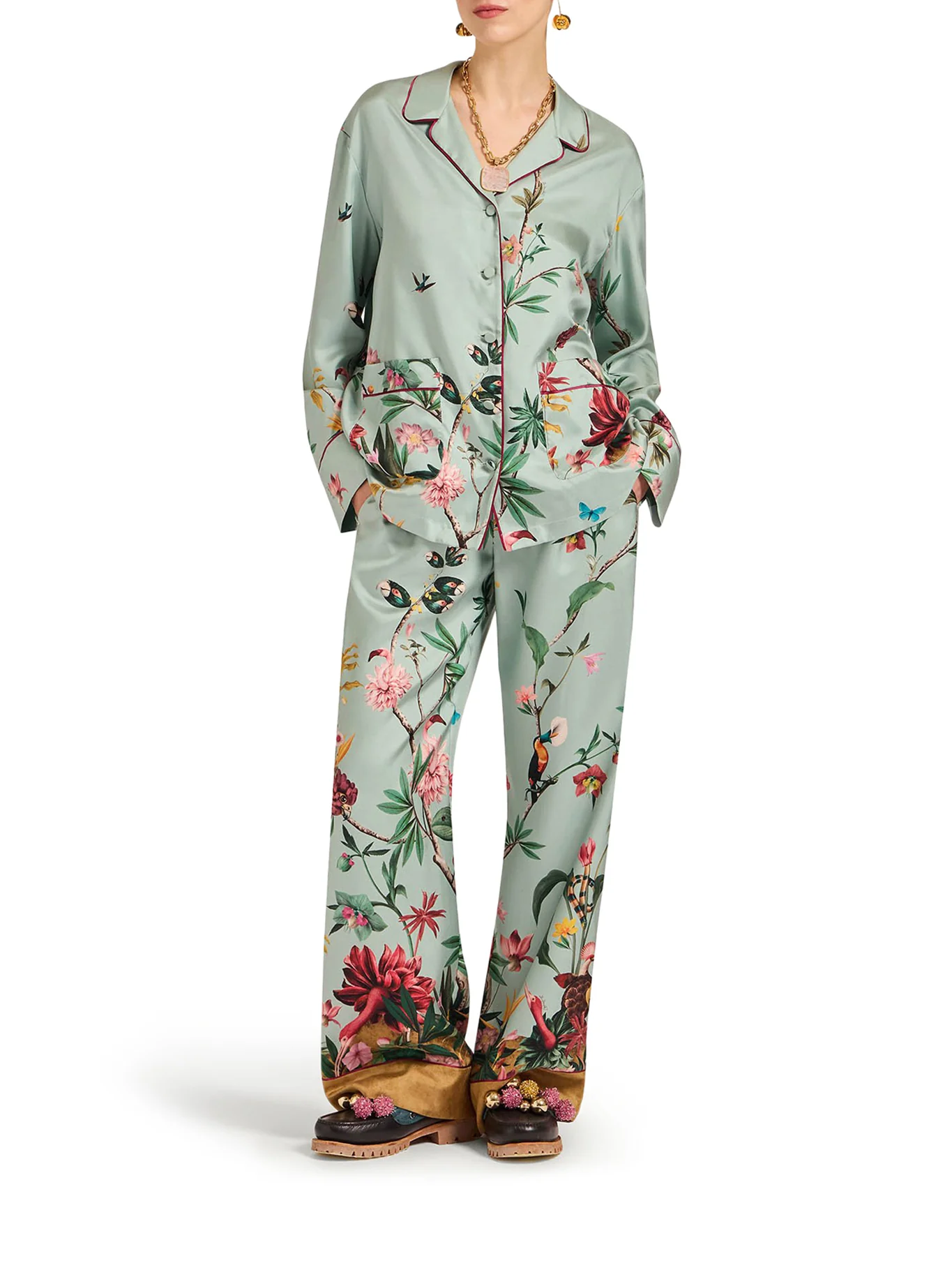 TROUSERS WITH CONTRASTING PROFILES - Image 2