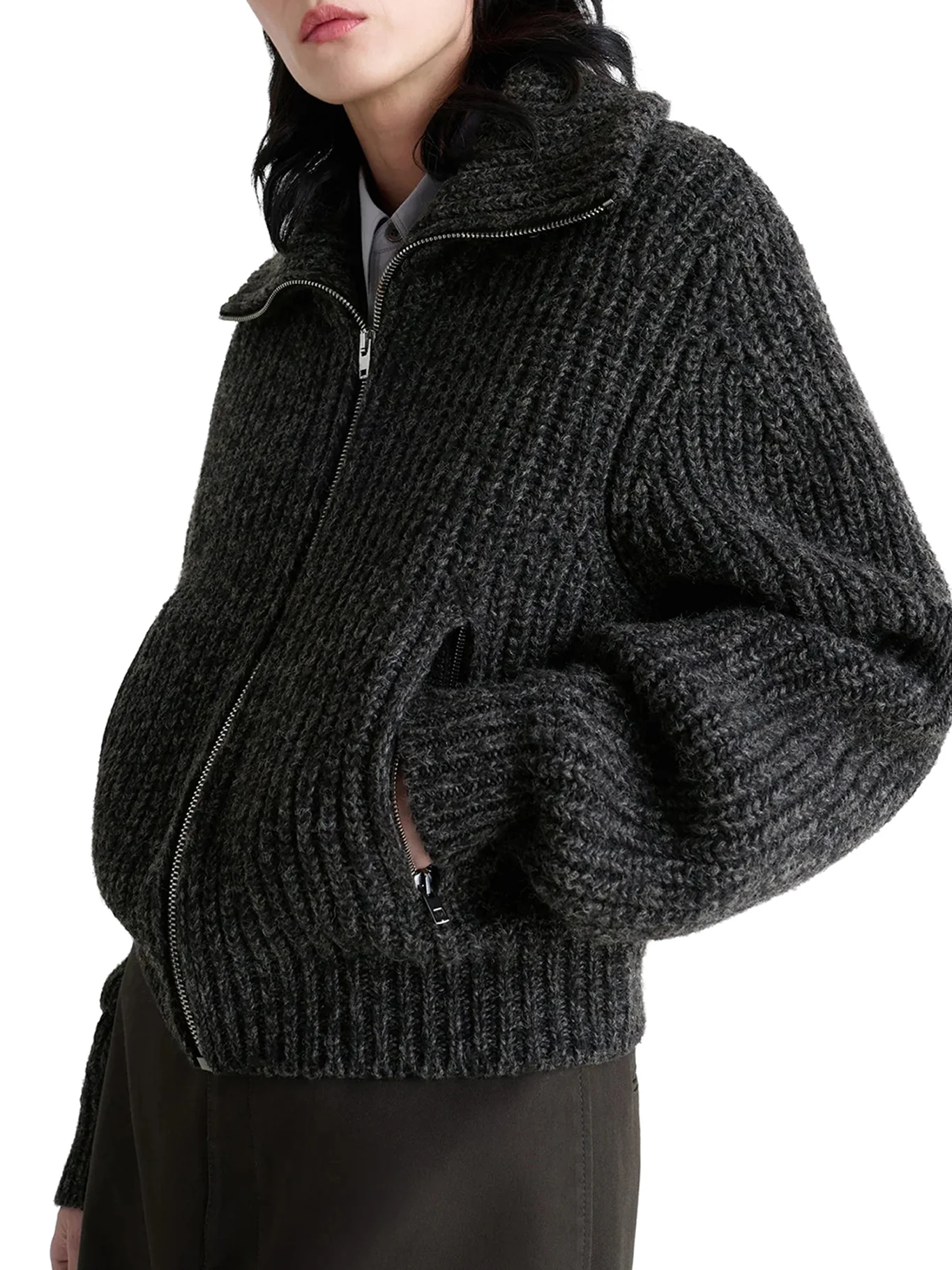 ALPACA ZIP-UP CARDIGAN - Image 3