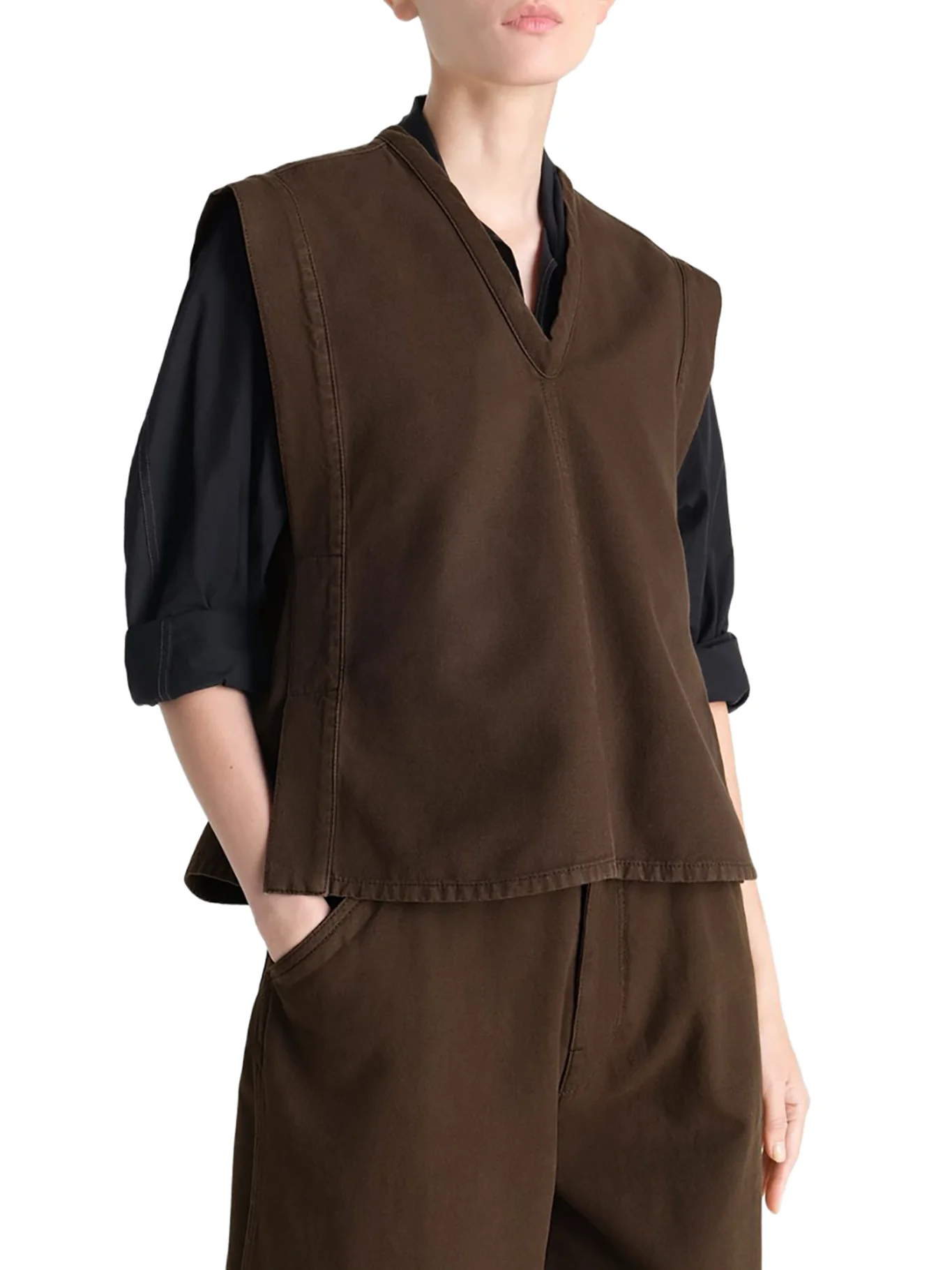 DENIM TOP WITH WAIST BELT - Image 3