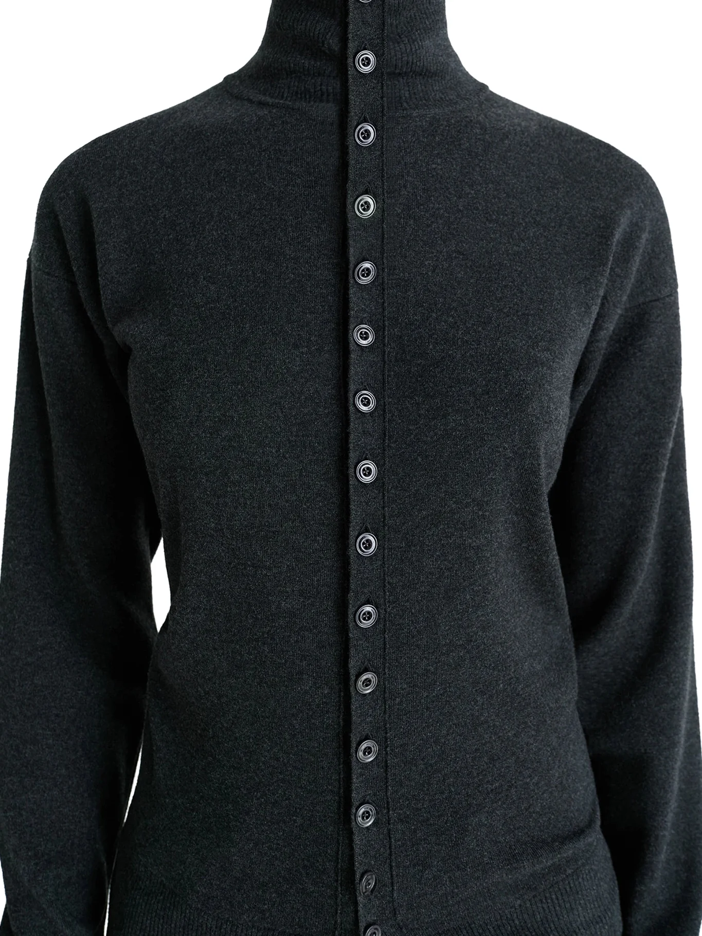 FINE WOOL BUTTONED CARDIGAN - Image 5