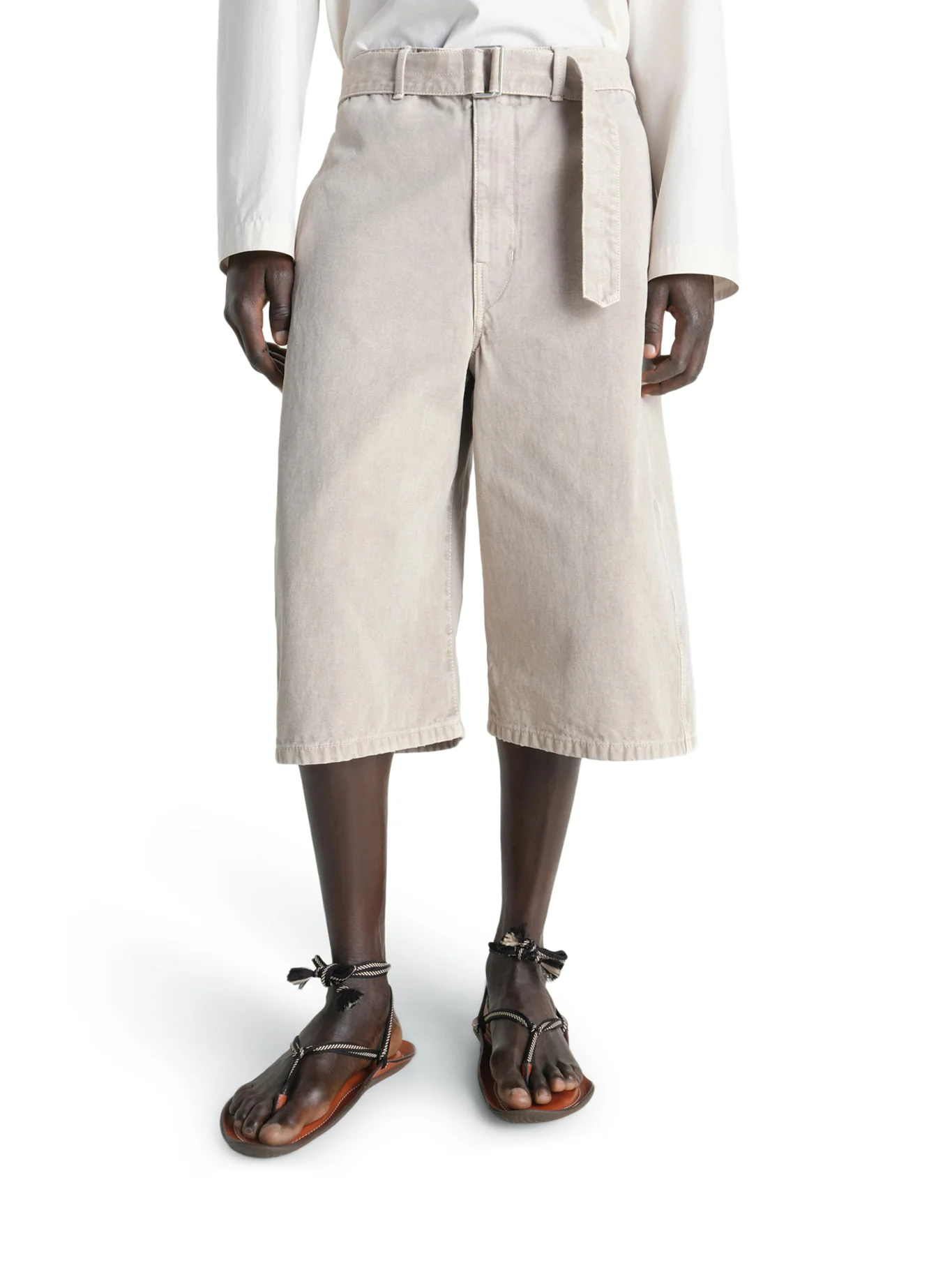 SNOW-EFFECT DENIM BERMUDA SHORTS - Image 2