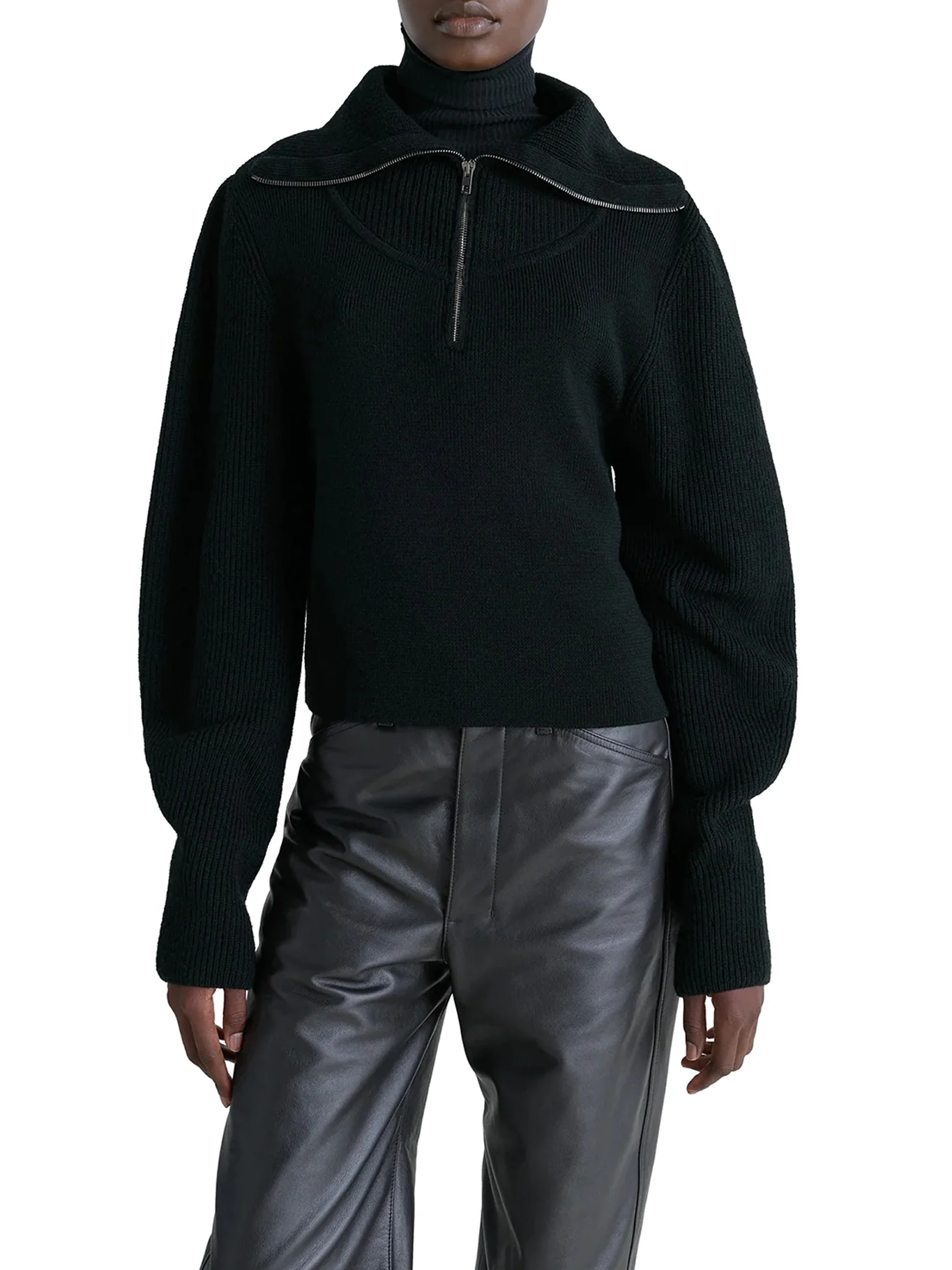 WOOL ZIP-UP SWEATER - Image 3
