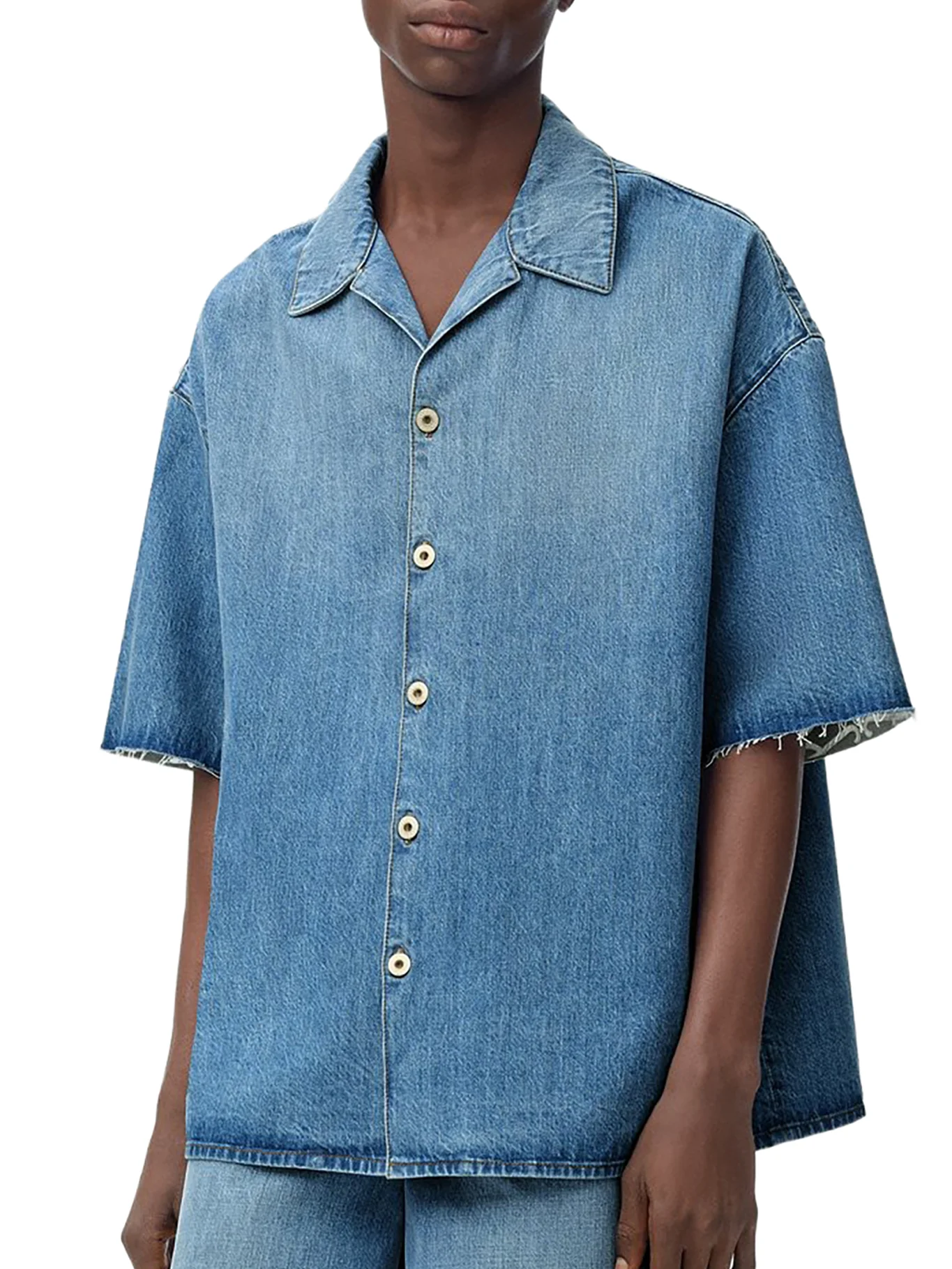 ANAGRAM DENIM SHORT SLEEVE SHIRT - Image 3