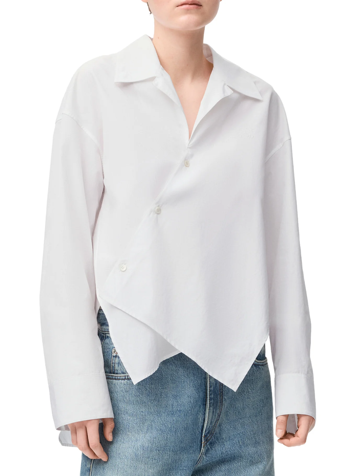 ASYMMETRIC COTTON POPLIN SHIRT - Image 3