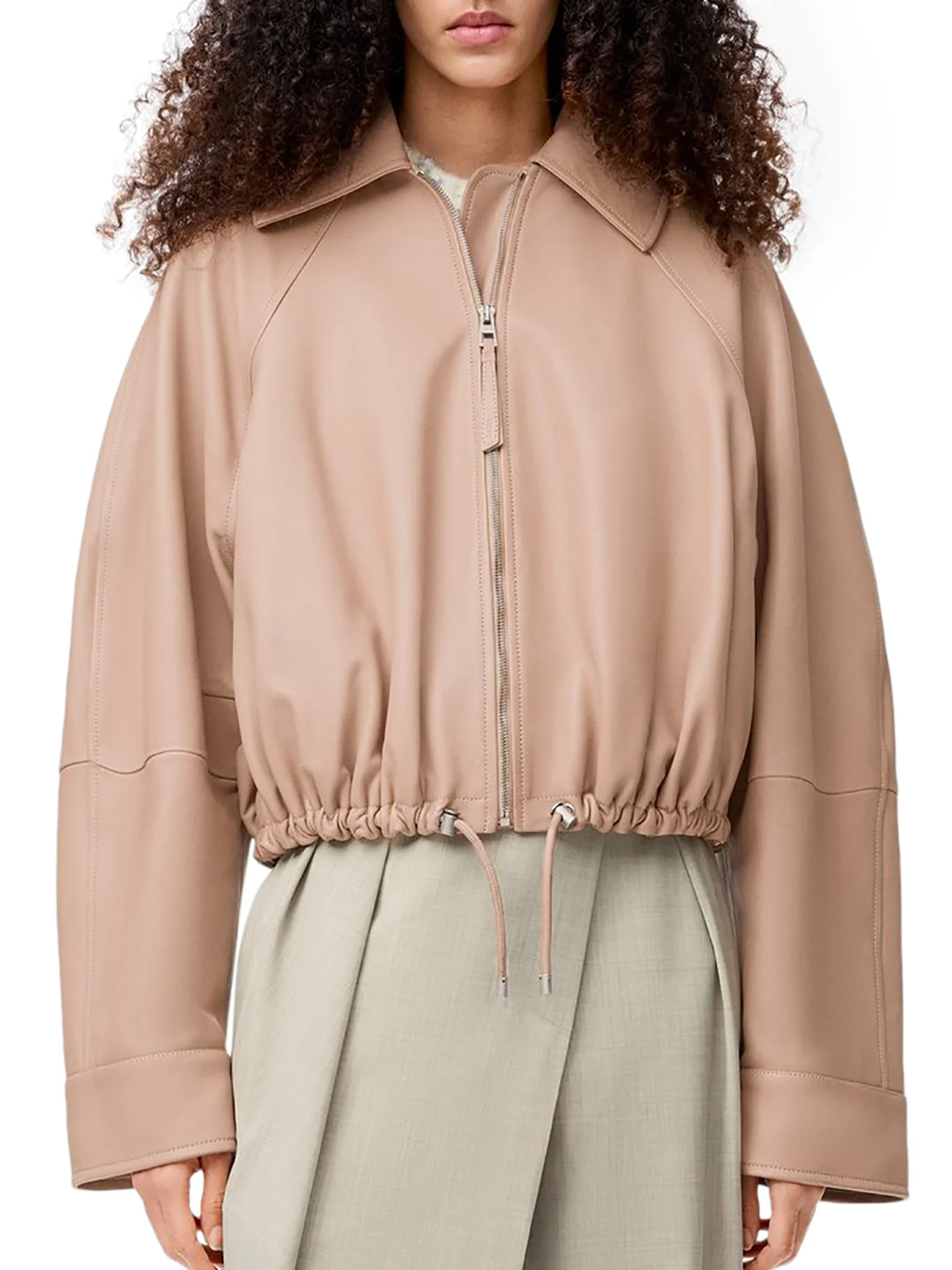 BALLOON JACKET IN NAPPA LAMBSKIN - Image 3
