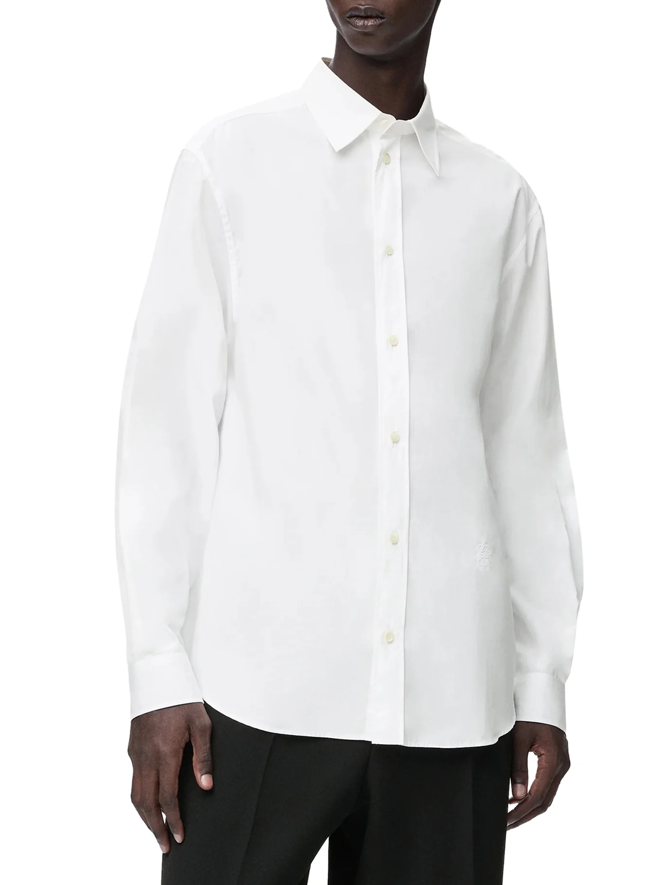CLASSIC COTTON SHIRT WITH EMBROIDERED ANAGRAM LOGO - Image 2