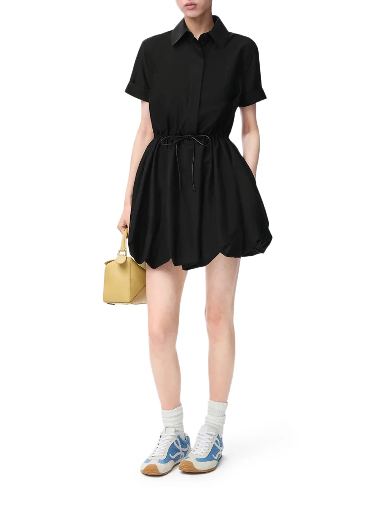 COTTON AND SILK BALLOON SKIRT DRESS - Image 2