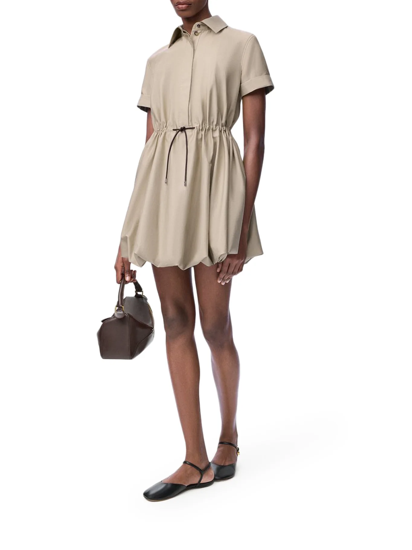 COTTON AND SILK BALLOON SKIRT DRESS - Image 2