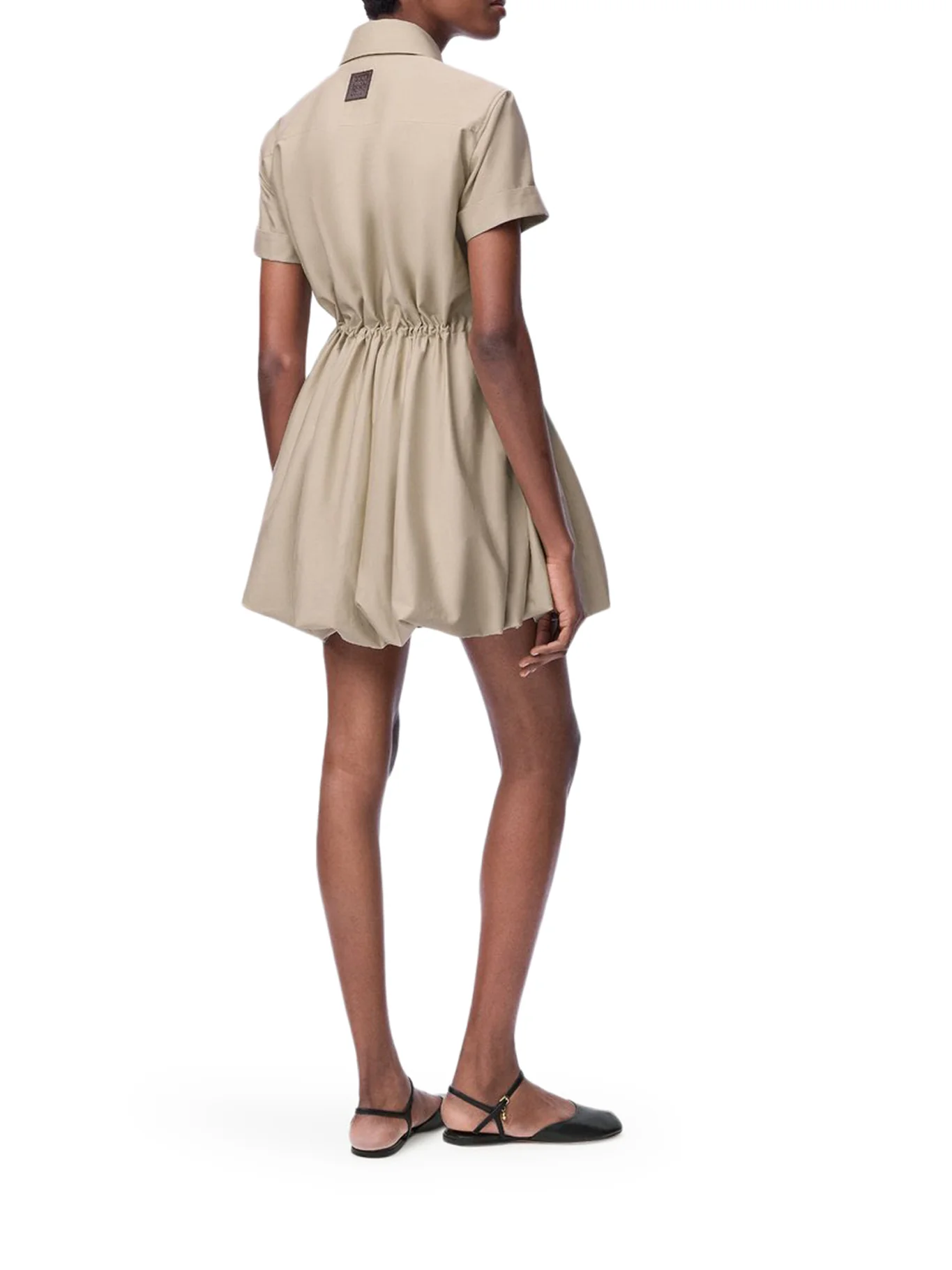 COTTON AND SILK BALLOON SKIRT DRESS - Image 4