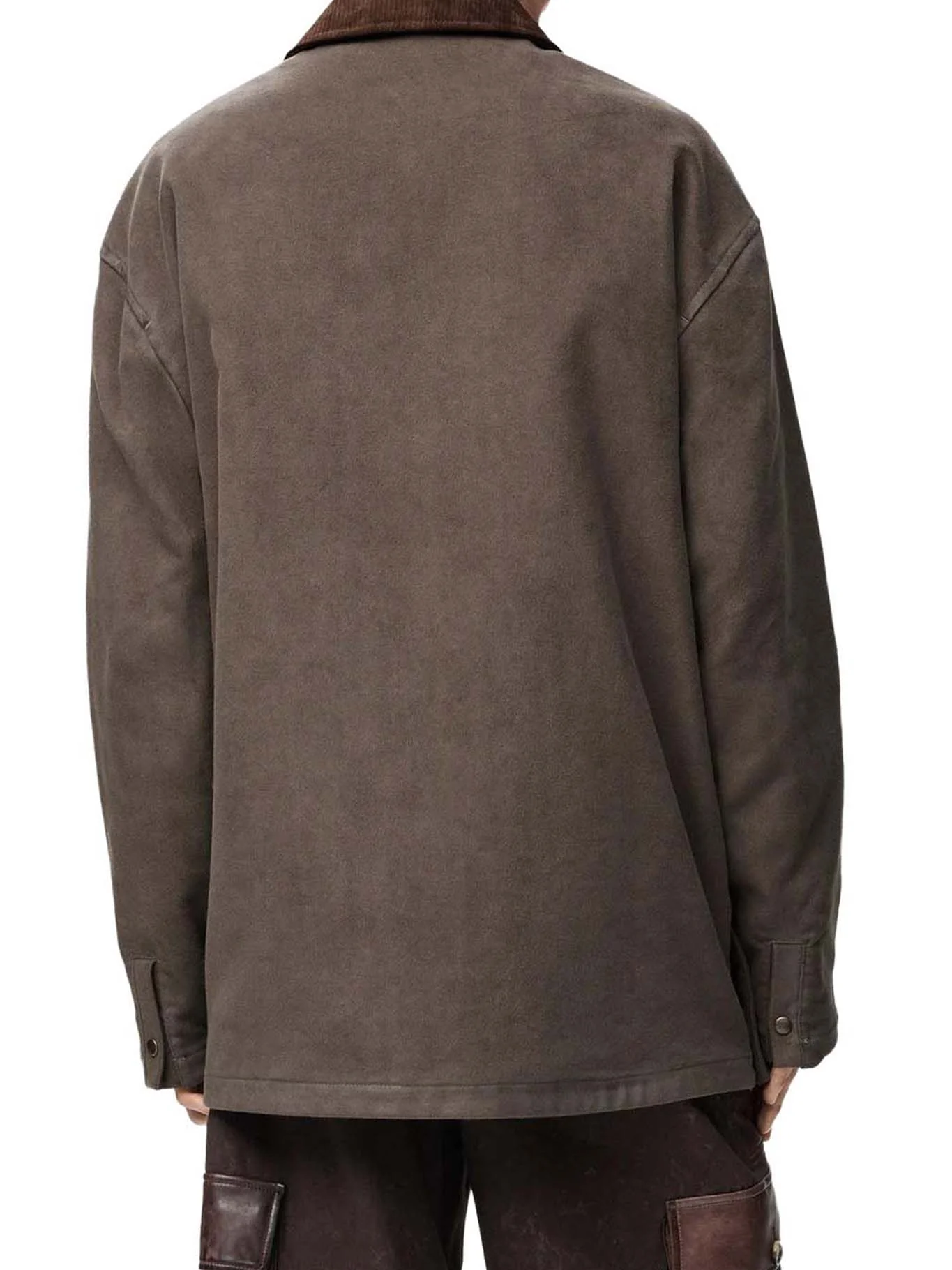COTTON BLEND OVERSHIRT WITH ANAGRAM PATTERN - Image 4
