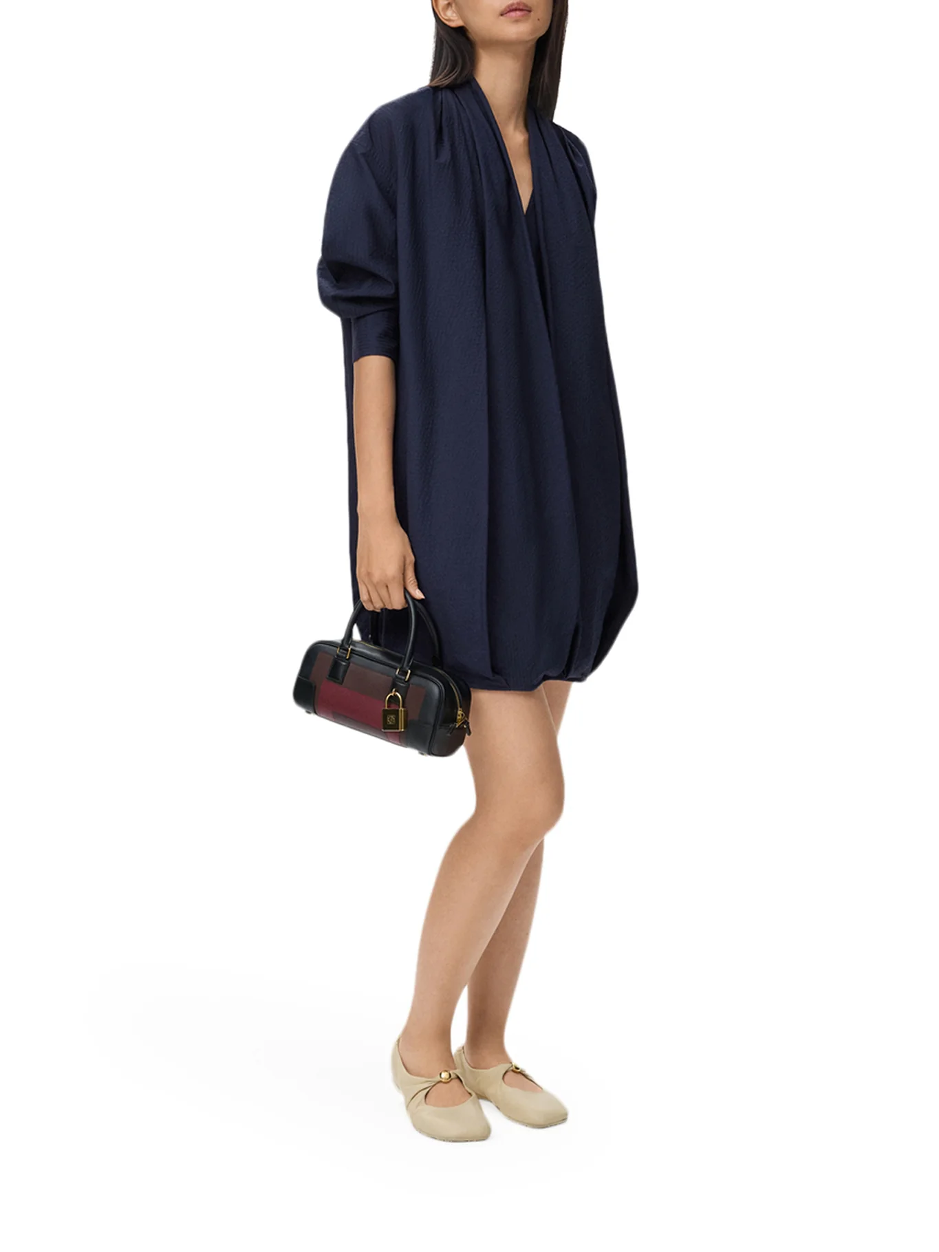 DRAPED COTTON DRESS - Image 2