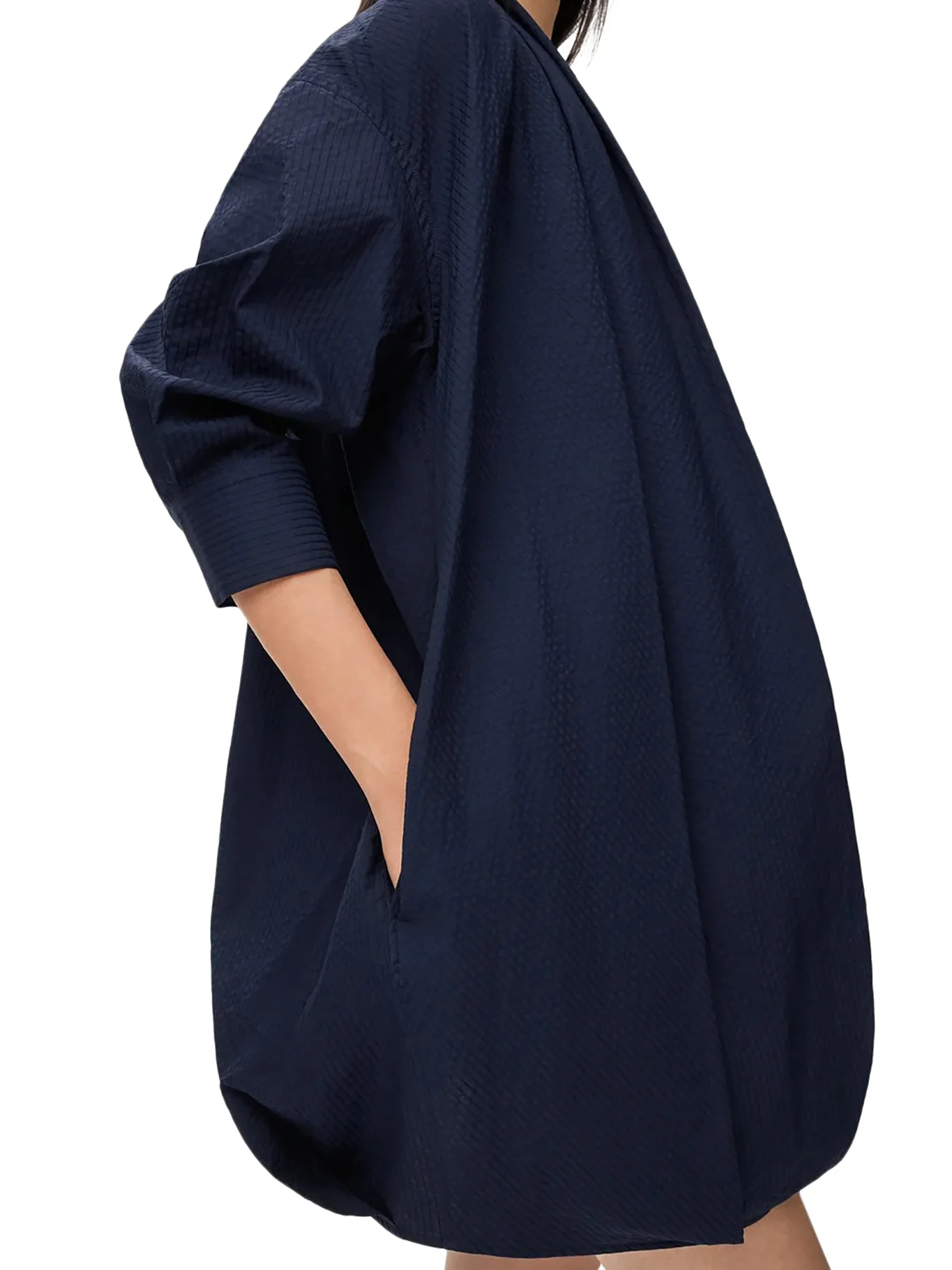 DRAPED COTTON DRESS - Image 4