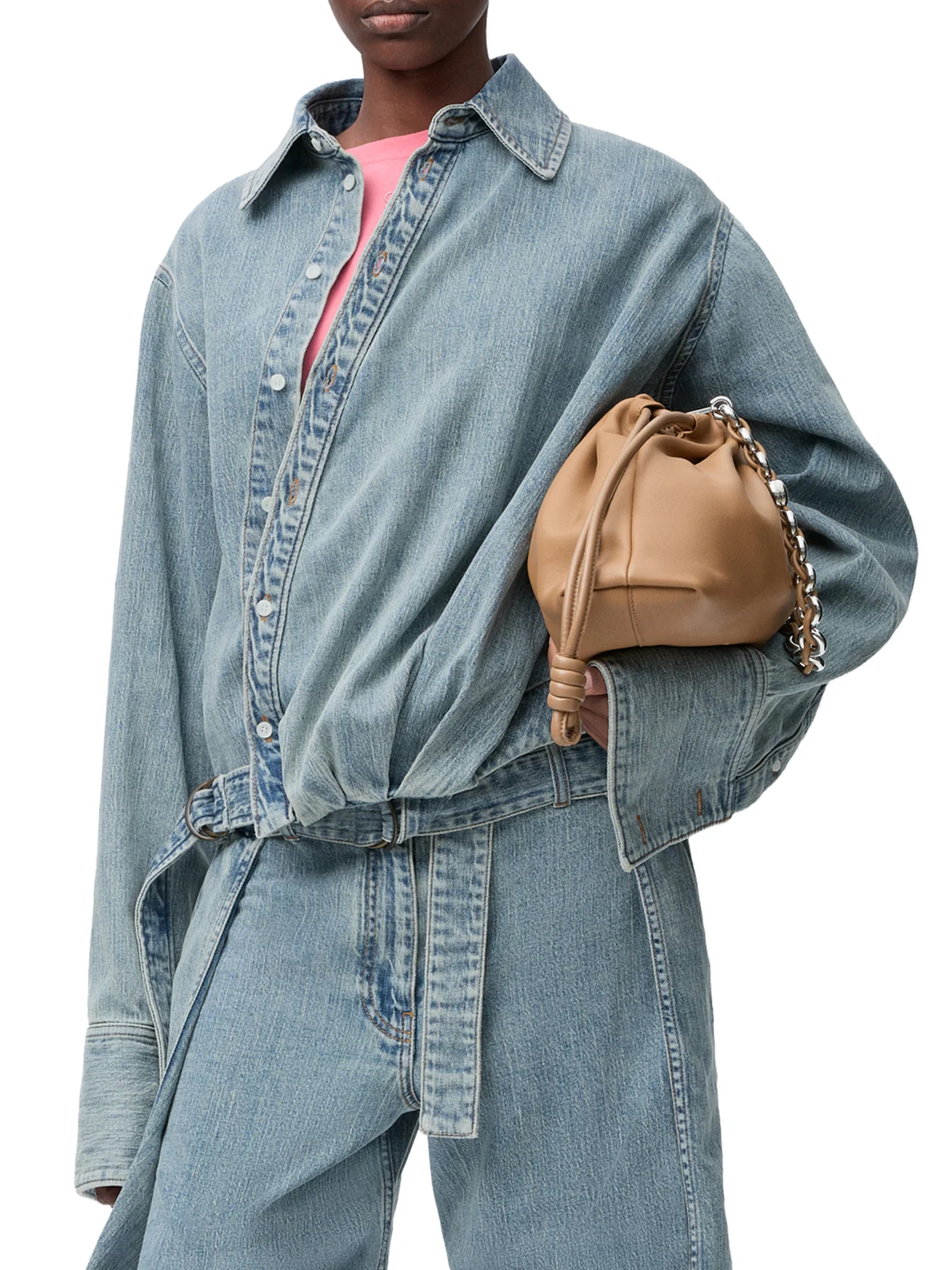 DRAPED DENIM SHIRT - Image 3
