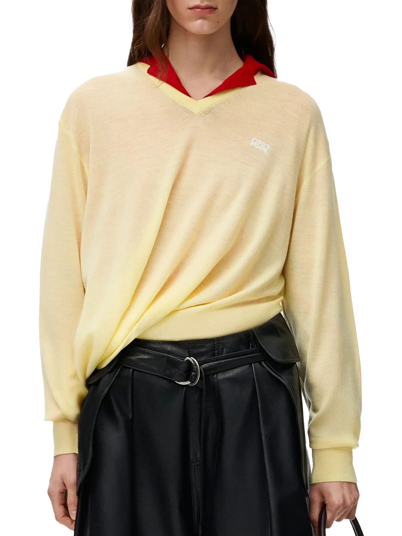 DRAPED MERINO WOOL SWEATER - Image 3