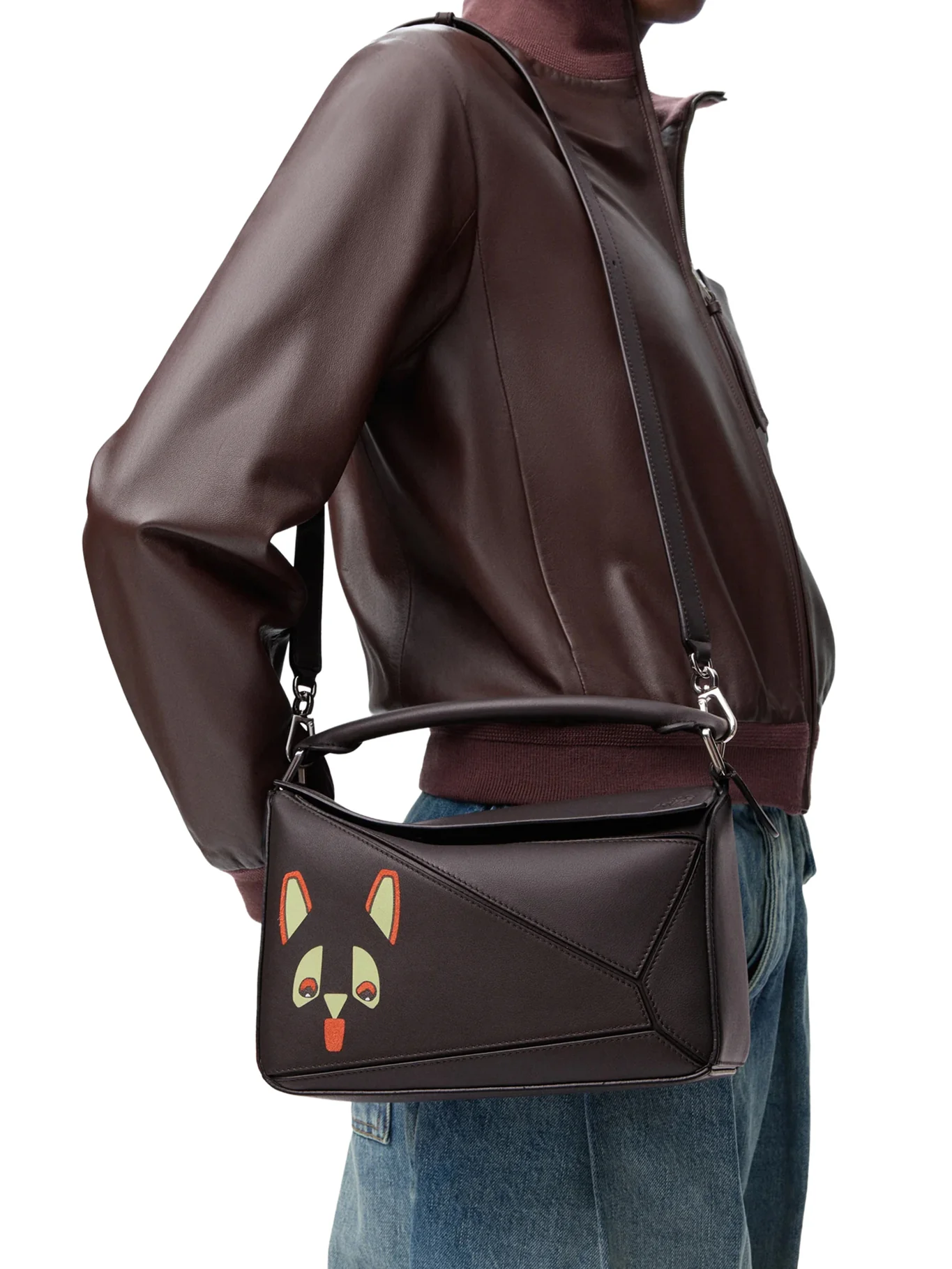 FUTURIST CAT SMALL PUZZLE BAG IN CALFSKIN - Image 3