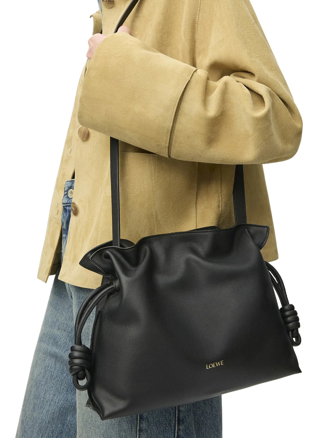 MEDIUM FLAMENCO CLUTCH BAG IN CALFSKIN NAPPA - Image 3