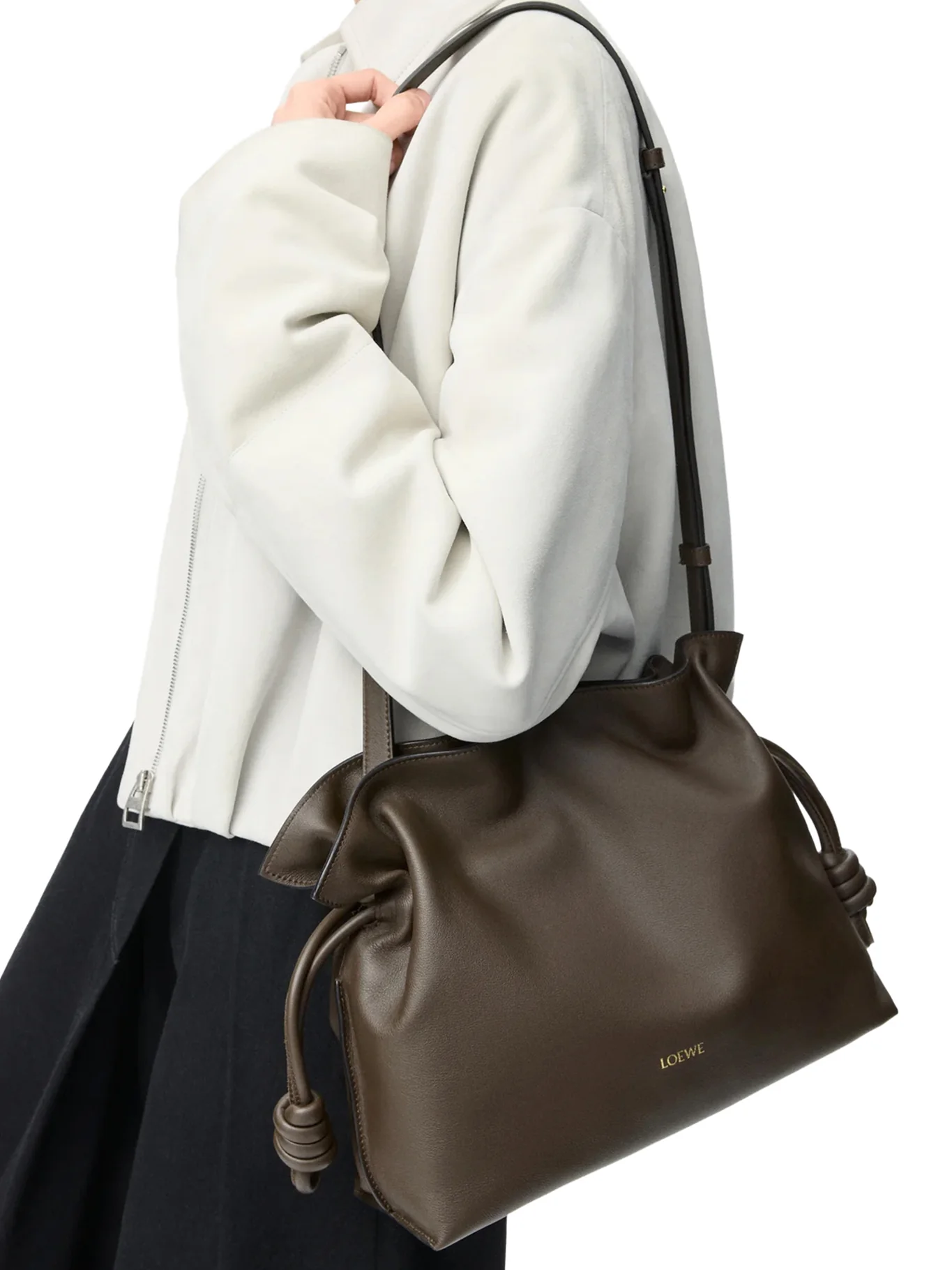 MEDIUM FLAMENCO CLUTCH BAG IN CALFSKIN NAPPA - Image 3