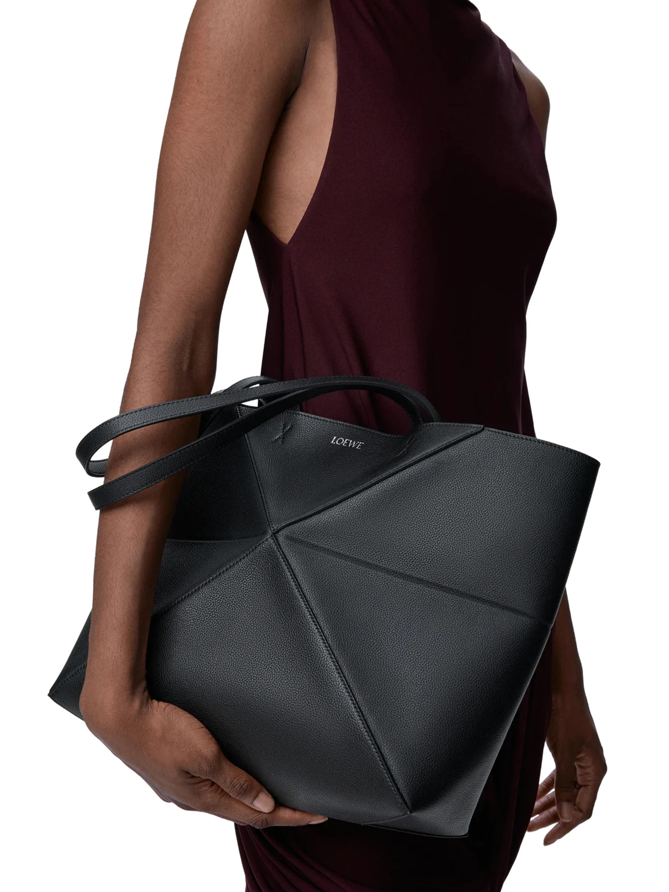 MEDIUM PUZZLE FOLD HORIZONTAL TOTE BAG IN GRAINED CALFSKIN - Image 3