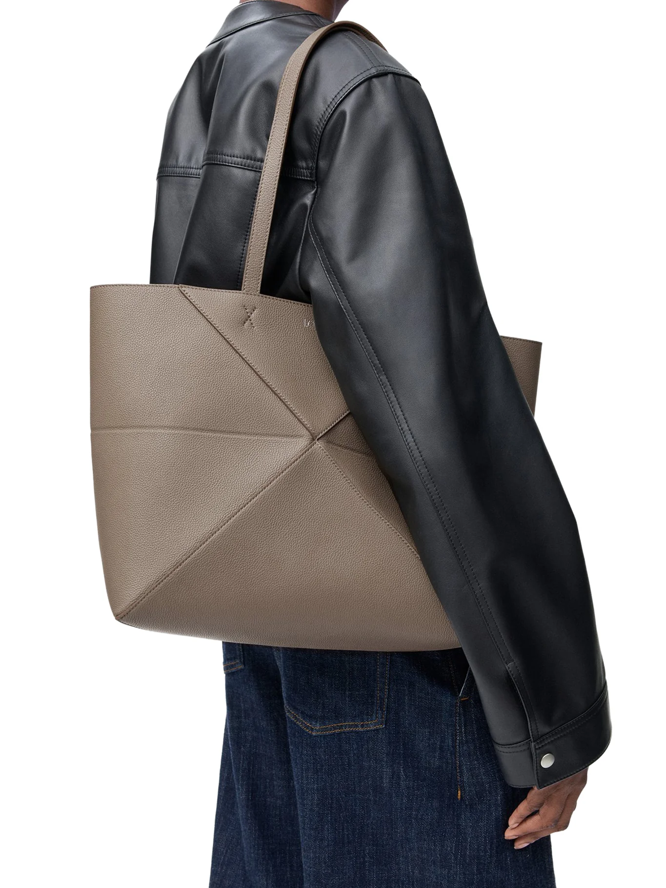 MEDIUM PUZZLE FOLD HORIZONTAL TOTE BAG IN GRAINED CALFSKIN - Image 2