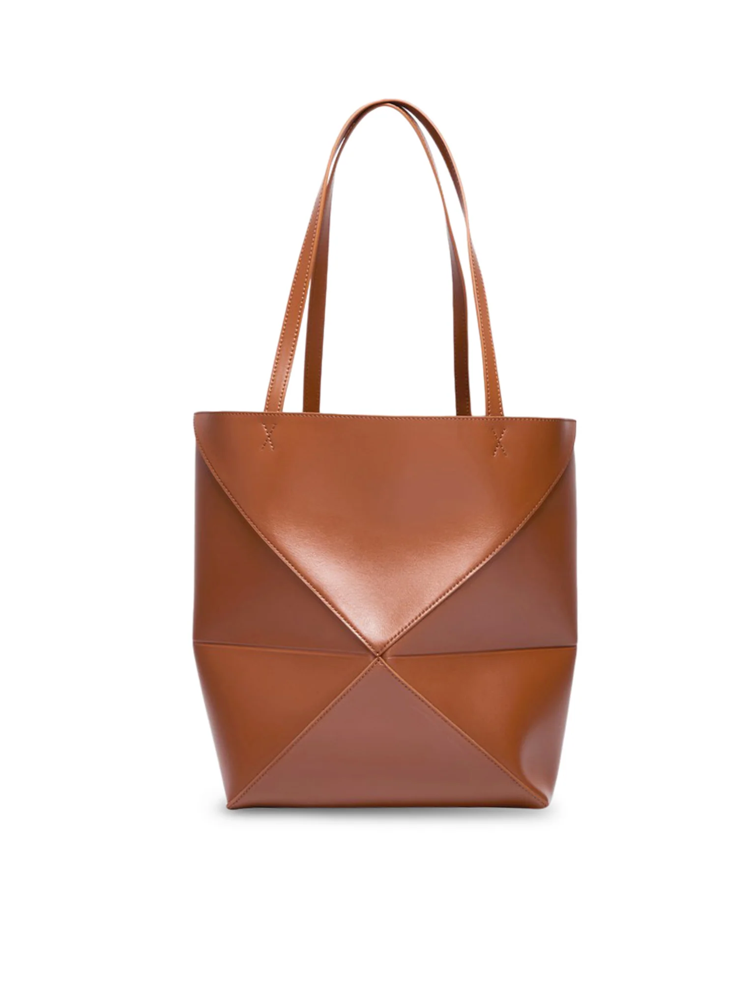 PUZZLE FOLD TOTE BAG IN POLISHED CALFSKIN - Image 3