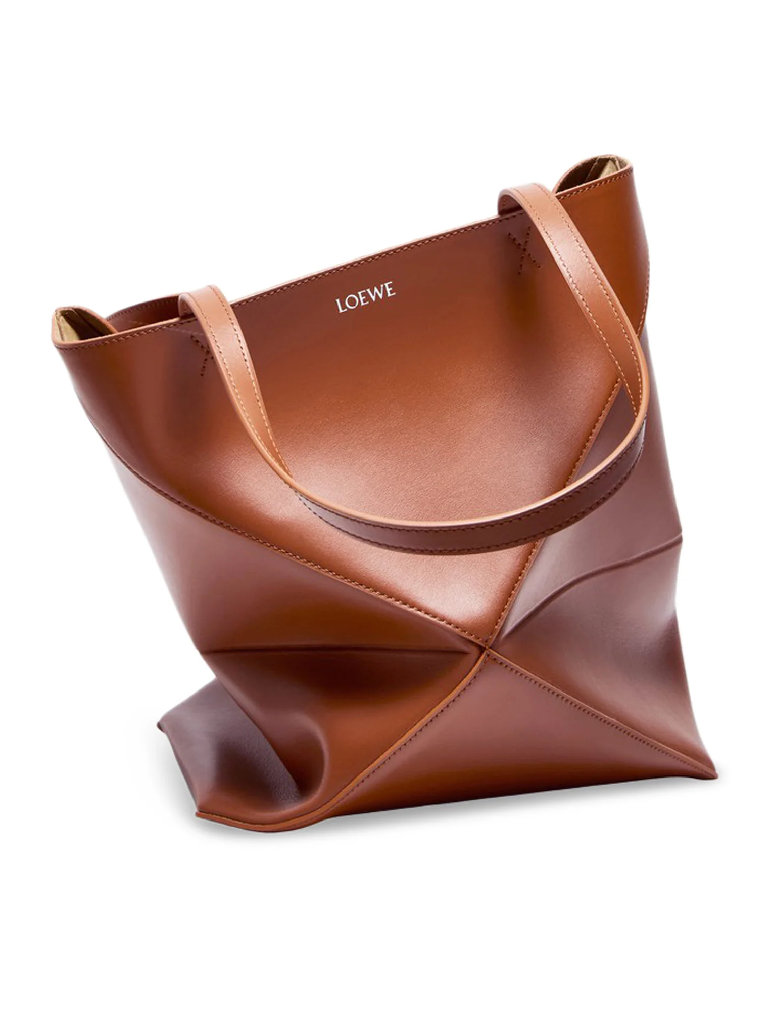 PUZZLE FOLD TOTE BAG IN POLISHED CALFSKIN - Image 4