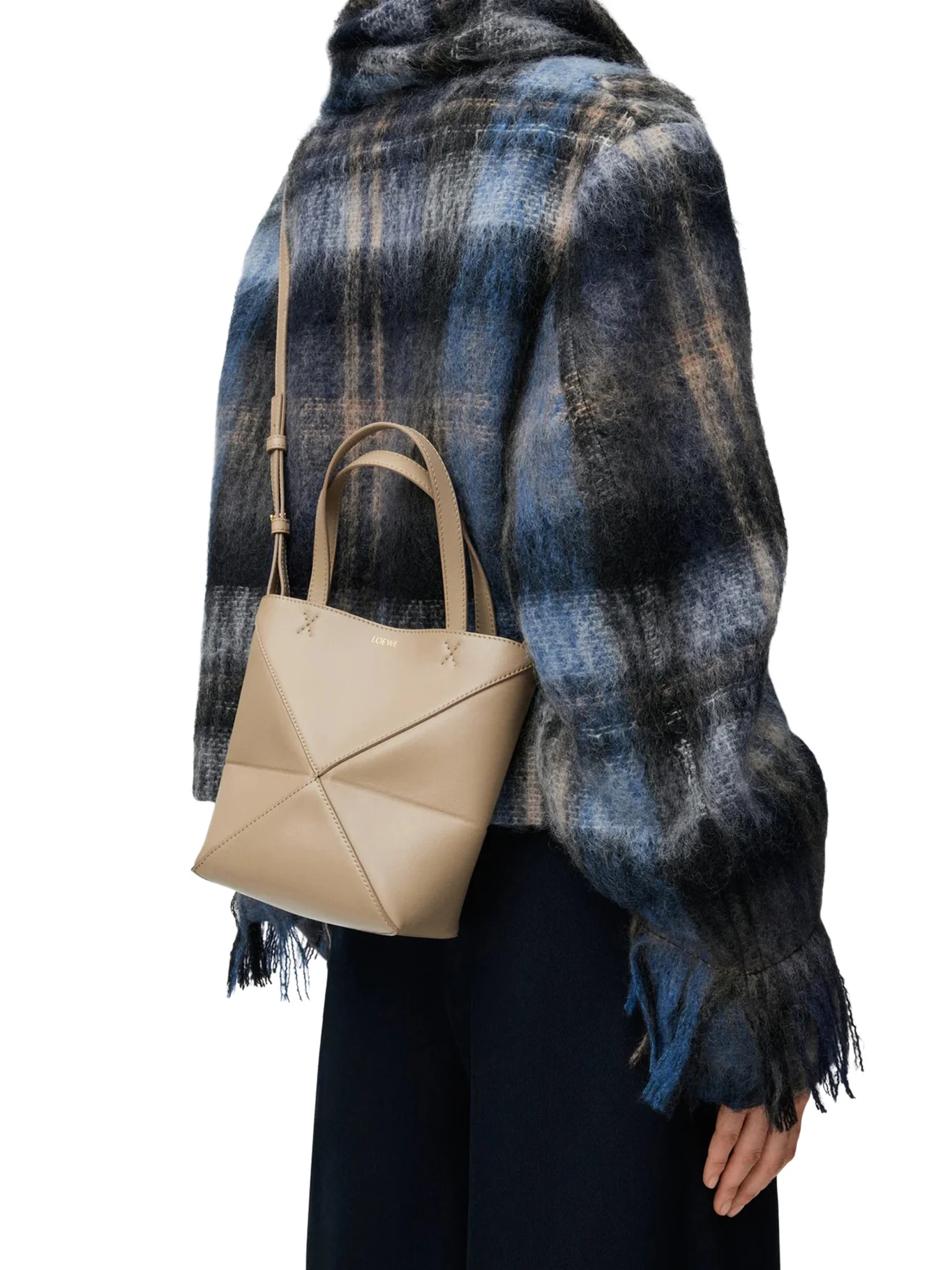PUZZLE FOLD TOTE BAG IN POLISHED CALFSKIN - Image 3