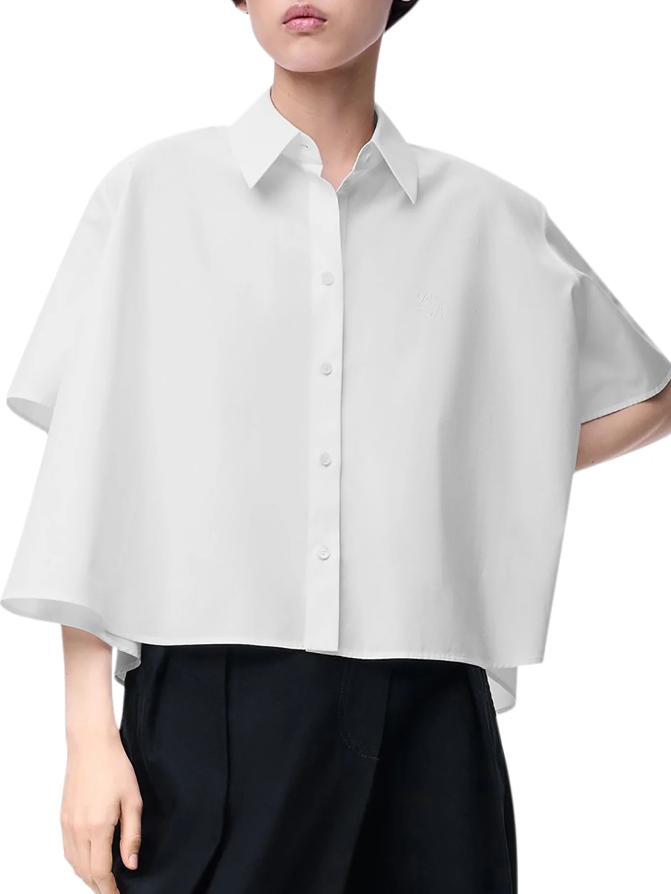 SHORTS SLEEVE TRAPEZE SHIRT IN COTTON - Image 3