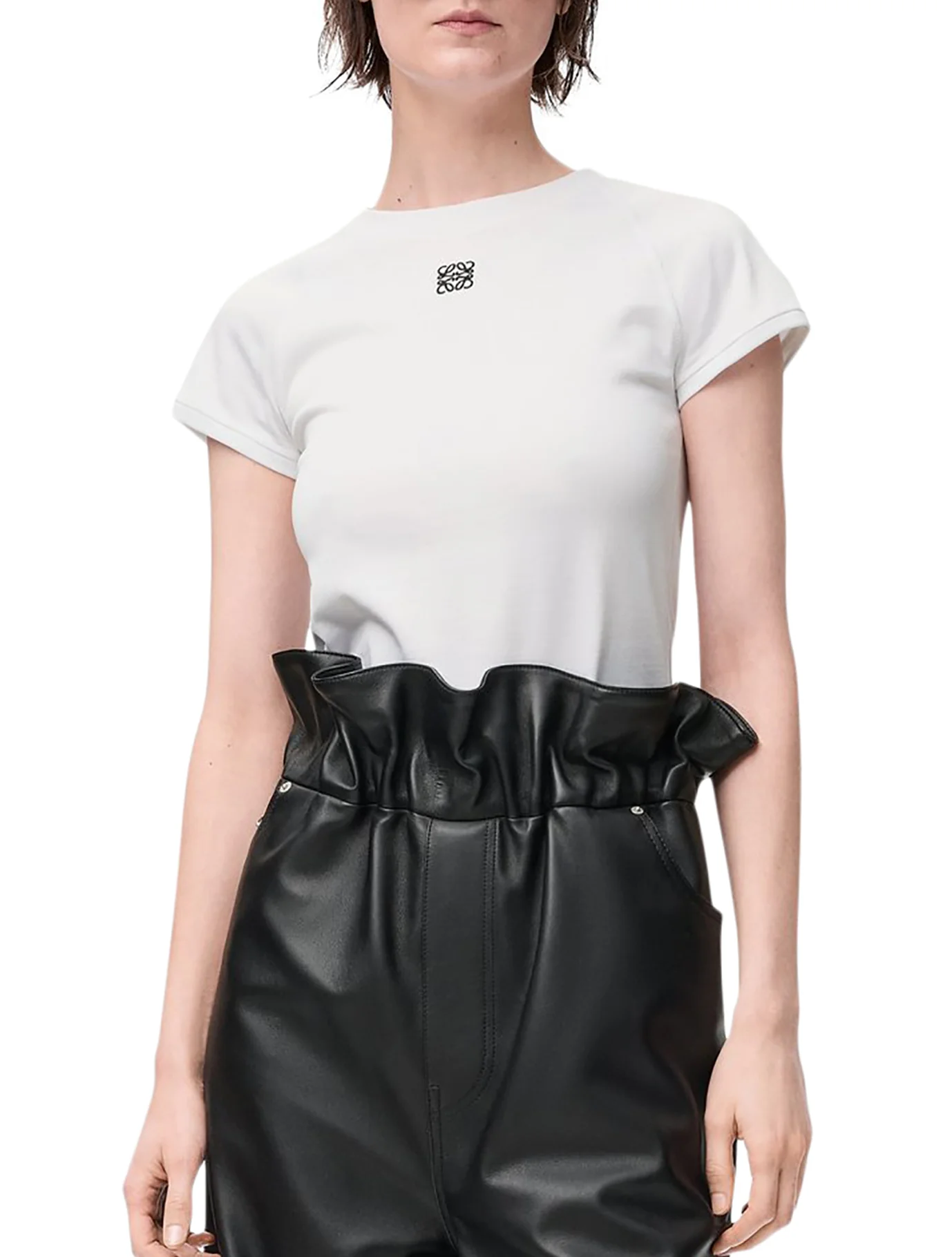 SLIM FIT COTTON T-SHIRT WITH ANAGRAM - Image 3