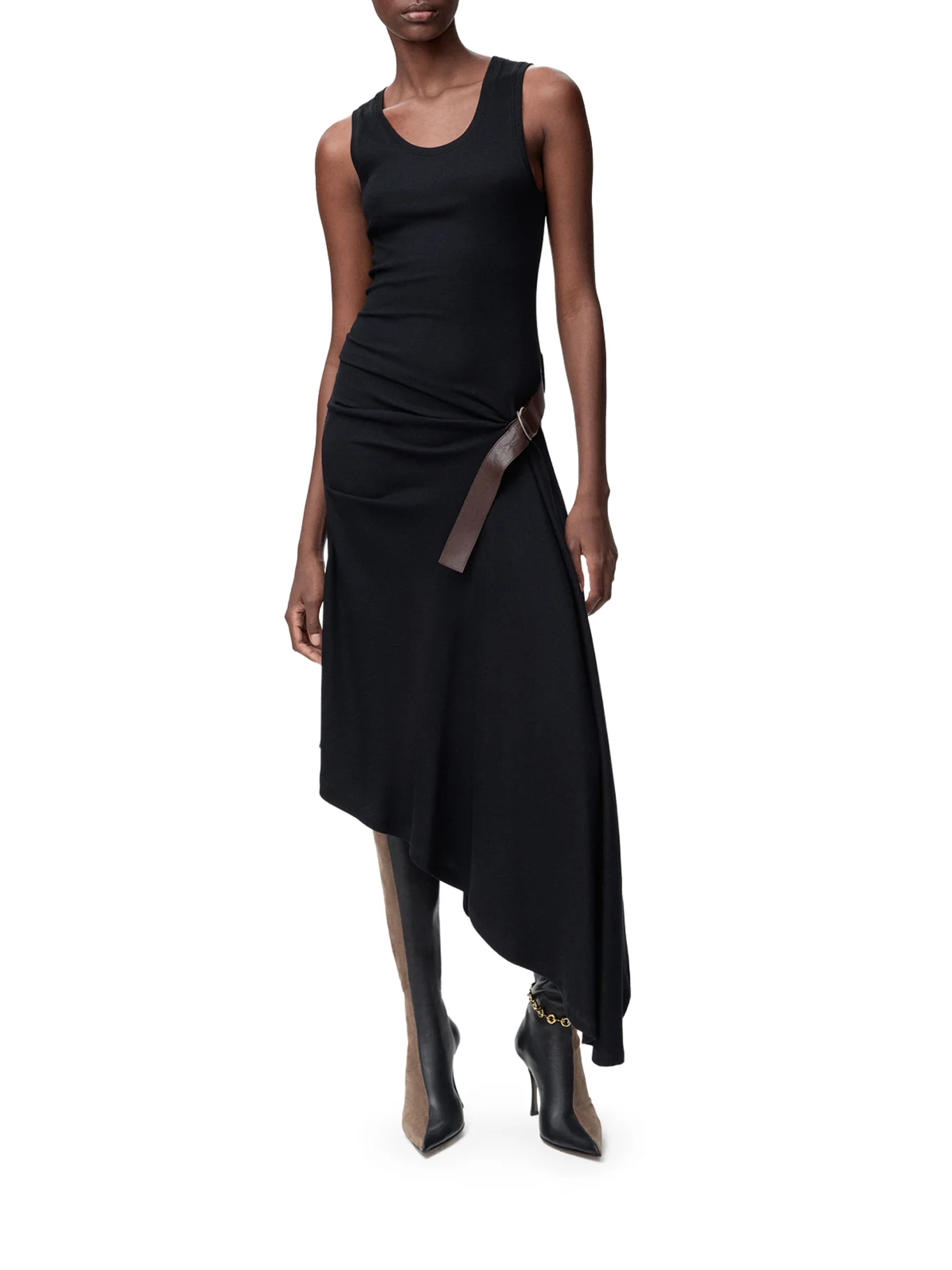 STRETCH COTTON TANK TOP DRESS - Image 2