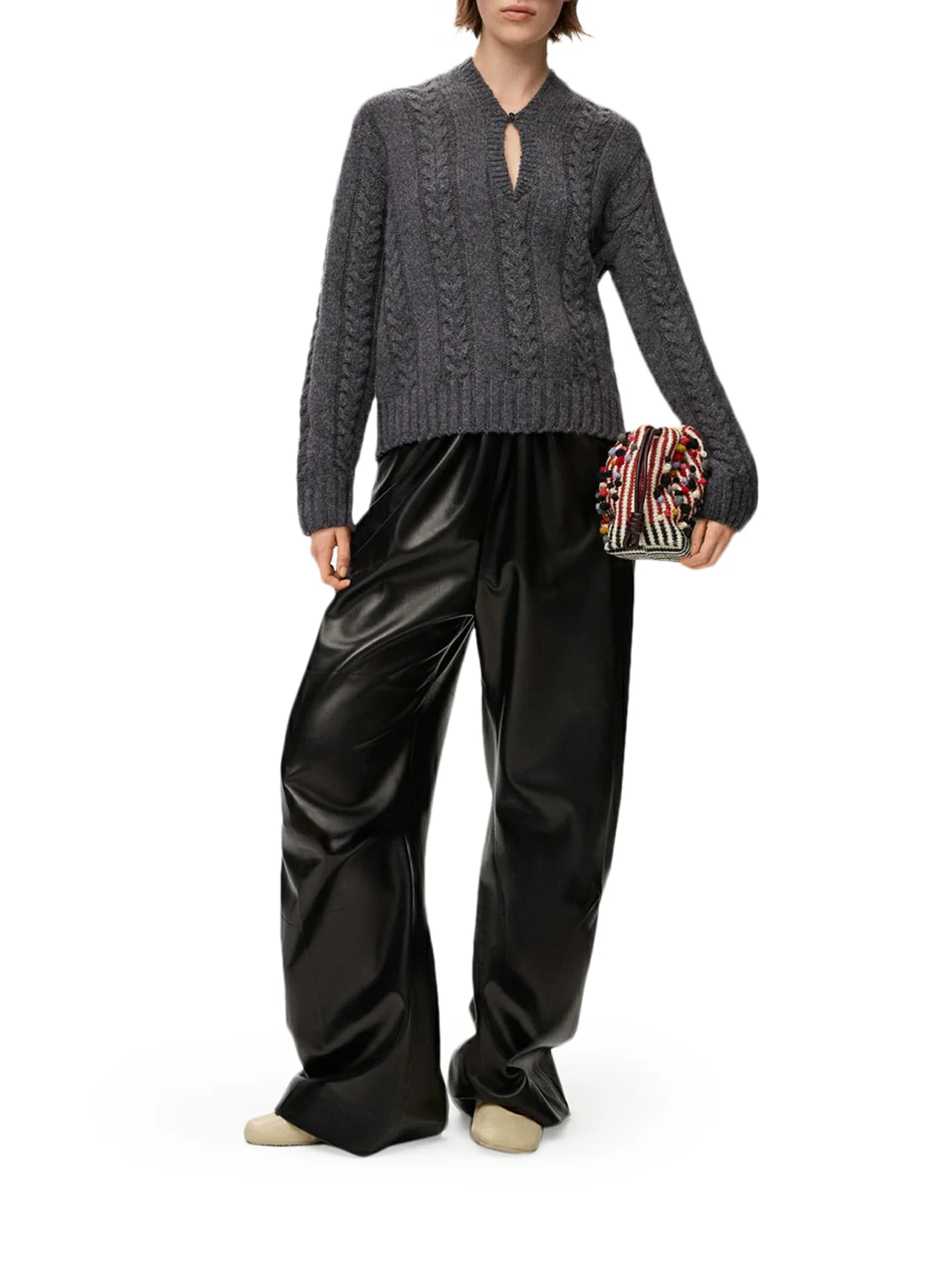 SWEATER IN TEXTURED MOULINÉ WOOL - Image 2