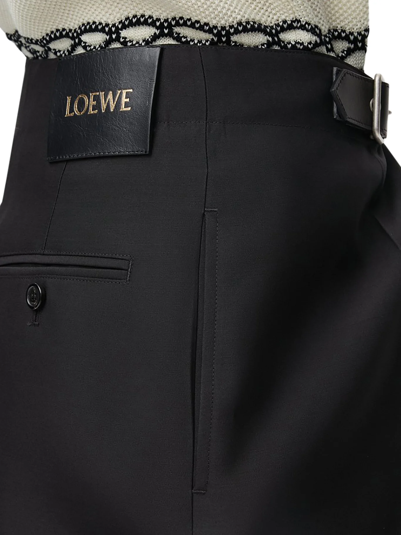 WOOL AND SILK TROUSERS WITH BELT - Image 5