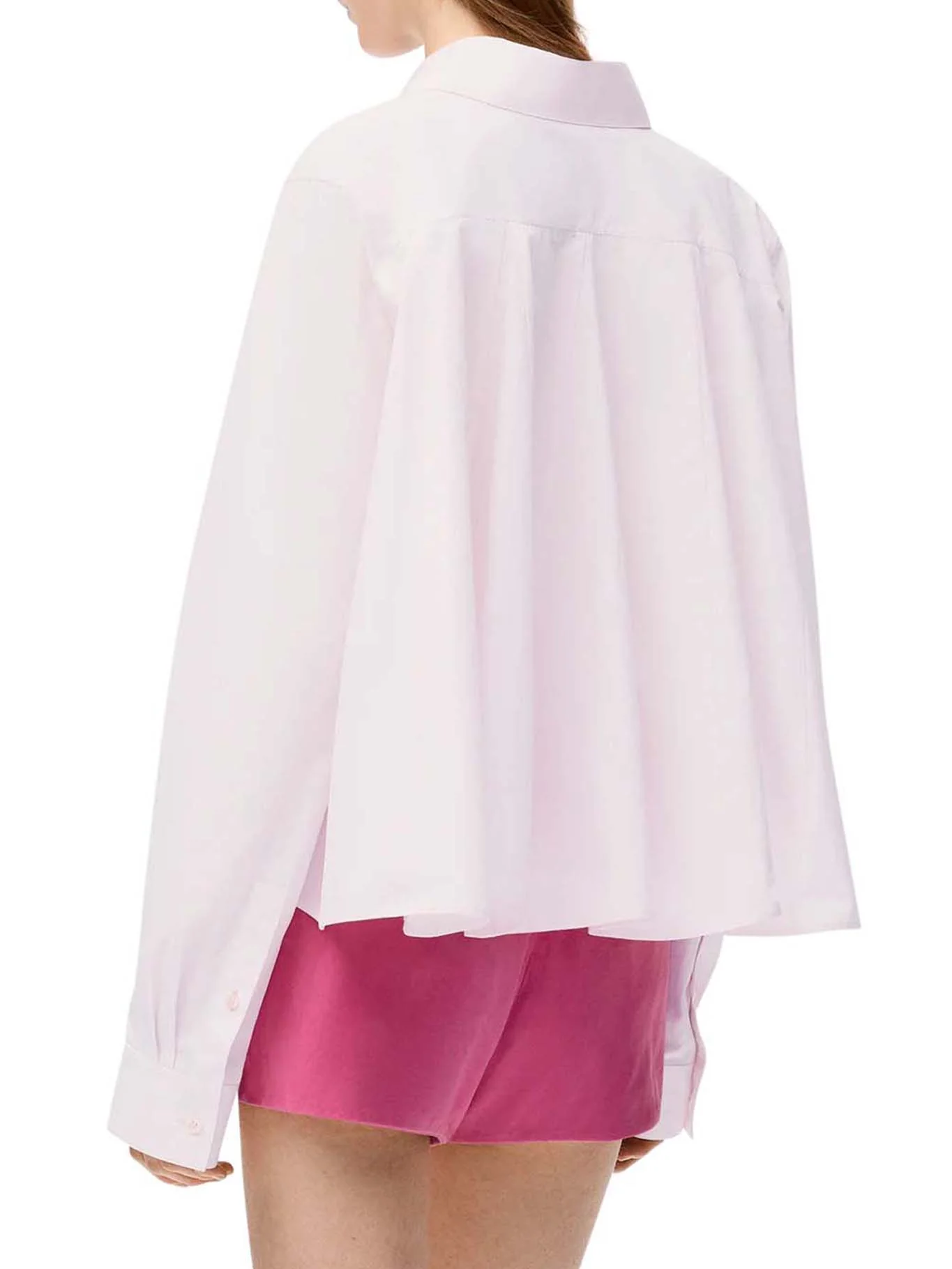 COTTON POPLIN SHIRT WITH ANAGRAM EMBROIDERY - Image 4