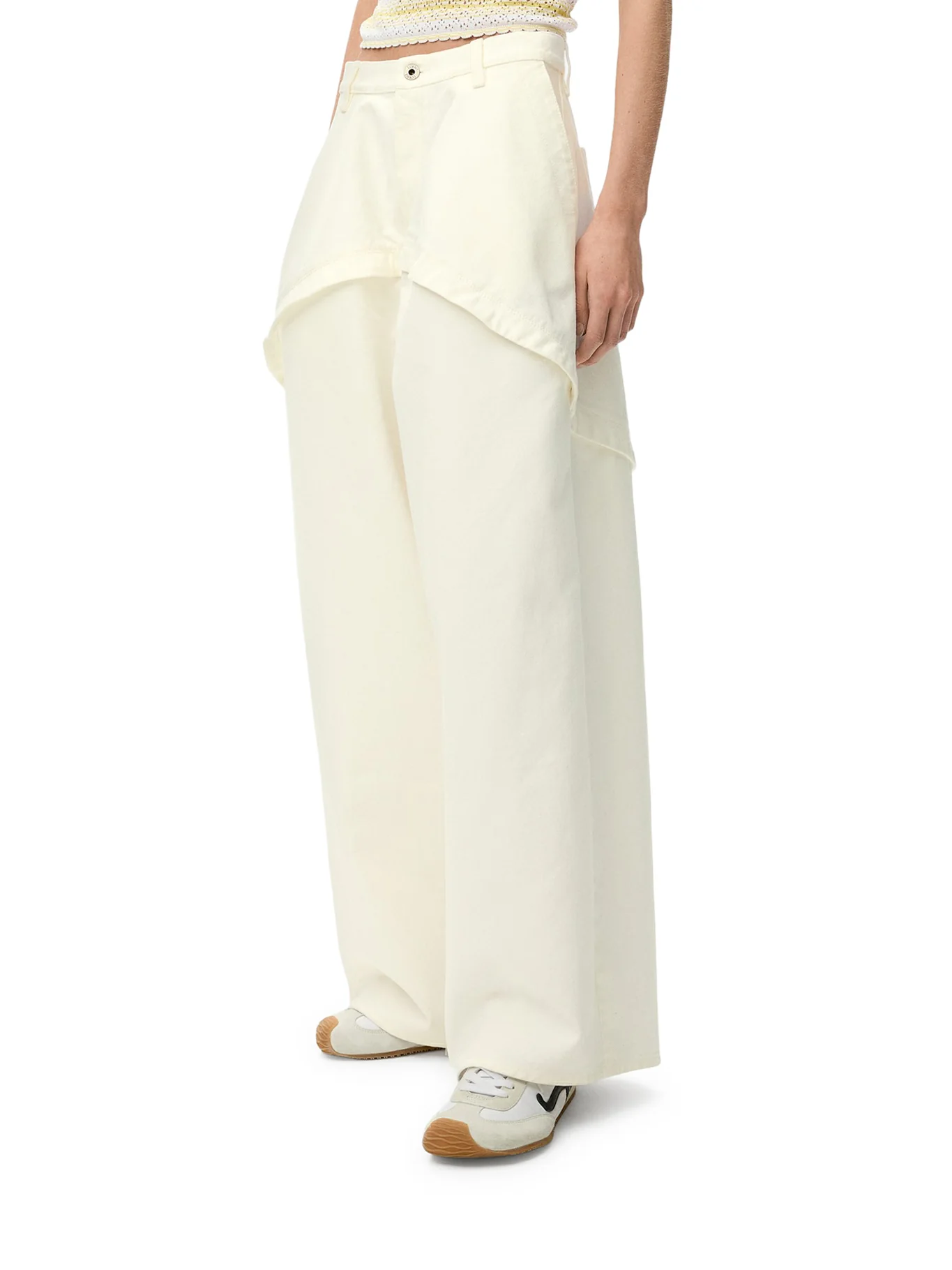 DENIM TROUSERS WITH ASYMMETRIC PANEL CONSTRUCTION - Image 3