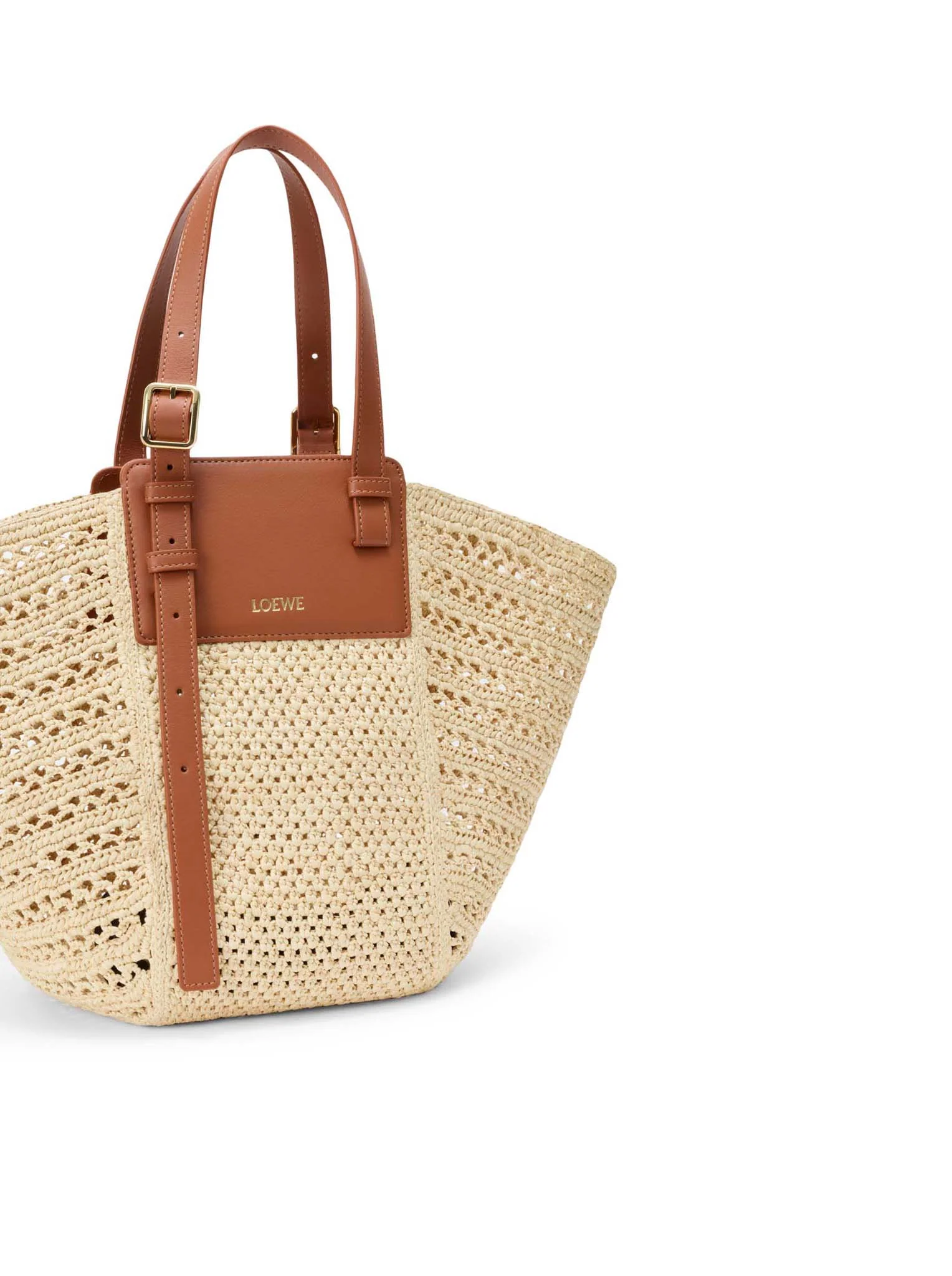 HAMMOCK CABAS MEDIUM BAG IN RAFFIA AND CALFSKIN - Image 6